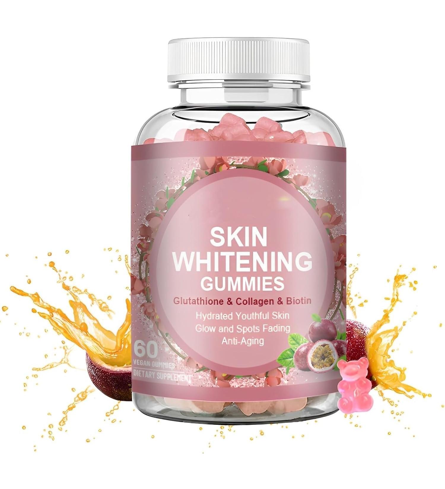 Collagen Gummies Glutathione Collagen Glow Gummies Collagen Glutathione Skin Whitening Gummies Organic Glow Beauty Collagen for Skin Care - Buy Online on GoSupps.com