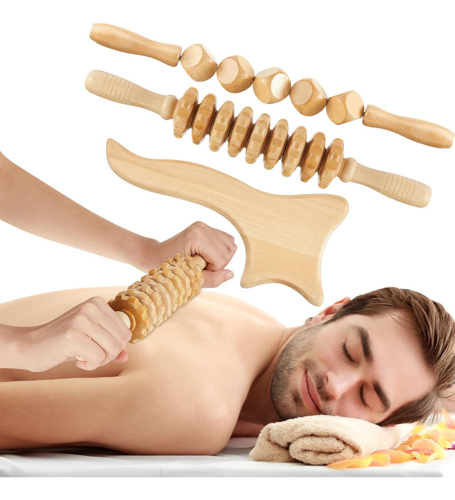 3-Piece Wood Therapy Massage Kit for Lymphatic Drainage and Cellulite Reduction - Buy Online on GoSupps.com