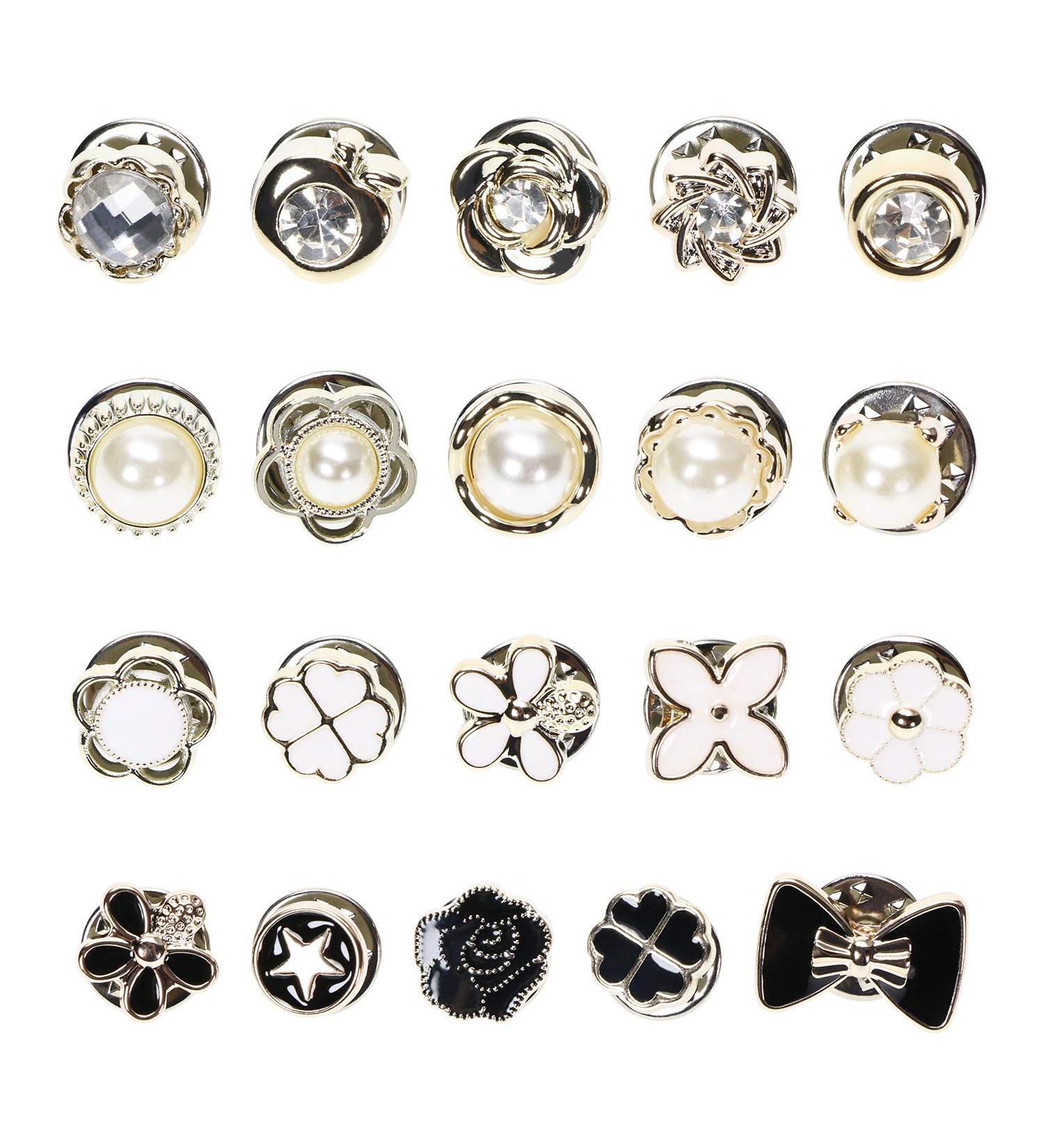 20Pcs Women's Enamel Shirt Brooch Pins for Coat Dress Decoration - Buy Online on GoSupps.com