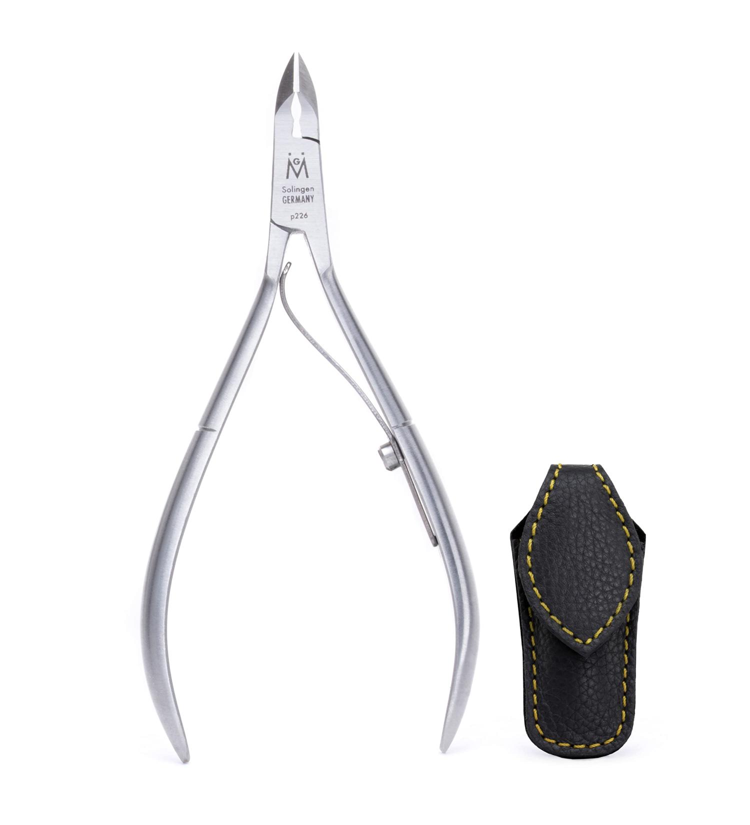 GERMANIKURE Professional Cuticle Nipper | Double Sharpened, Single Spring | Solingen Germany, Ethically Made | Leather Case - Buy Online on GoSupps.com