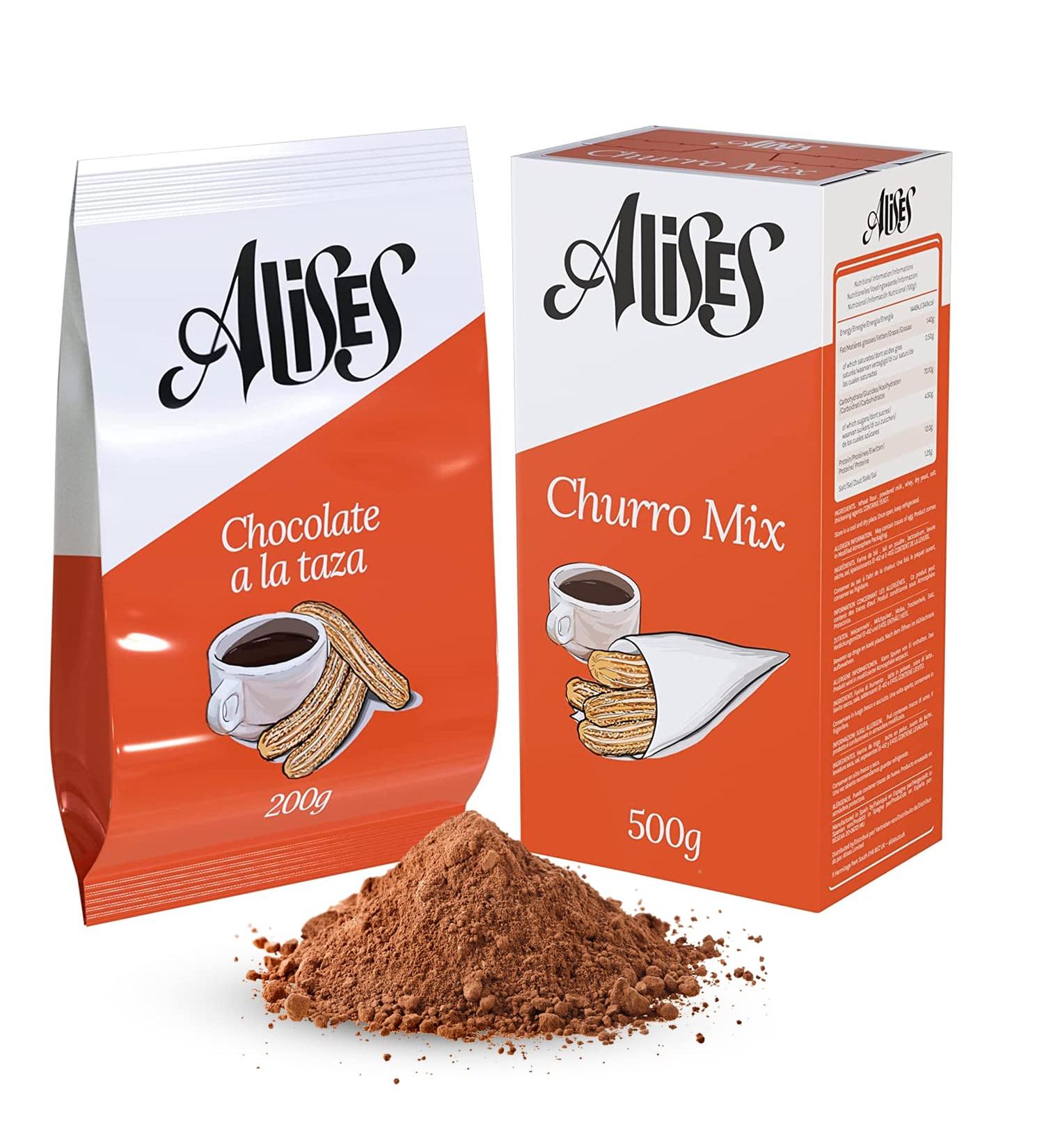 Alises Spanish Hot Chocolate 200g and Churro Mix 500g with Piping Bag Kit - Buy Online on GoSupps.com
