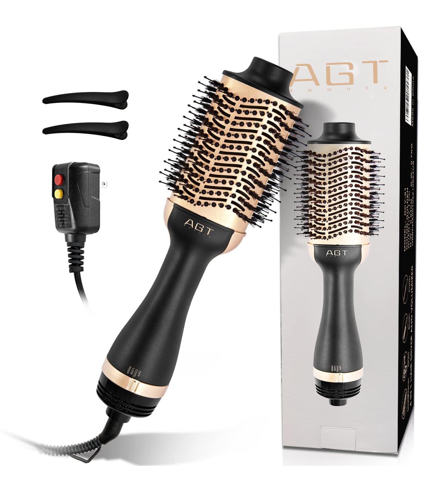 4-in-1 Hot Air Brush & Volumizer for Straight and Curly Hair | Ceramic Coating | Salon Styling at Home | 1200W (Gold) - Buy Online on GoSupps.com