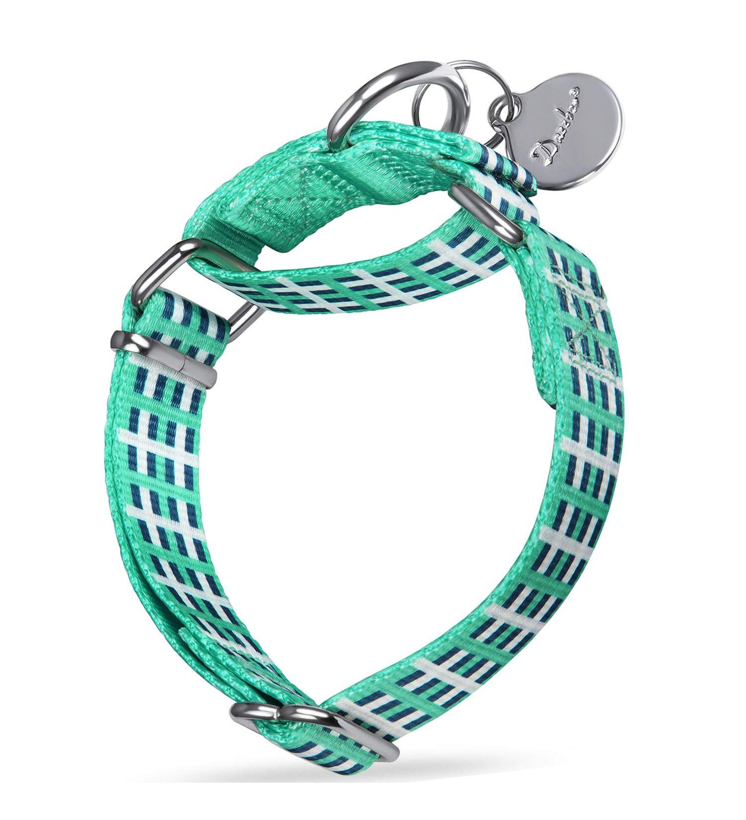 Then martingal collars for dogs adjustable-heavy duty-soft-smooth light they go the dog for large/small dogs (medium 2.5cm wide blue-green and white plaid) middle 2.5cm wide blue-green and white plaid