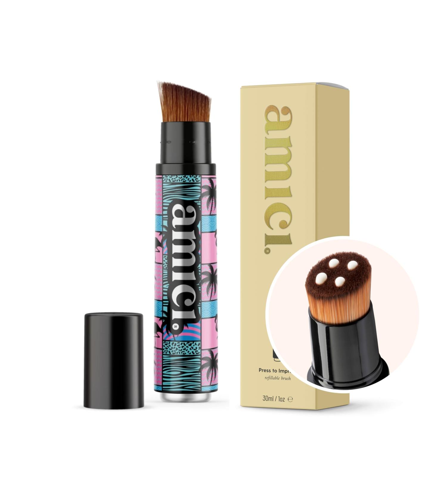 Buy Amici Sun Protection Brush - Flamingo Fever | Complete SPF Brush for Babies Kids & Adults - Dual Makeup Applicator - Buy Online on GoSupps.com