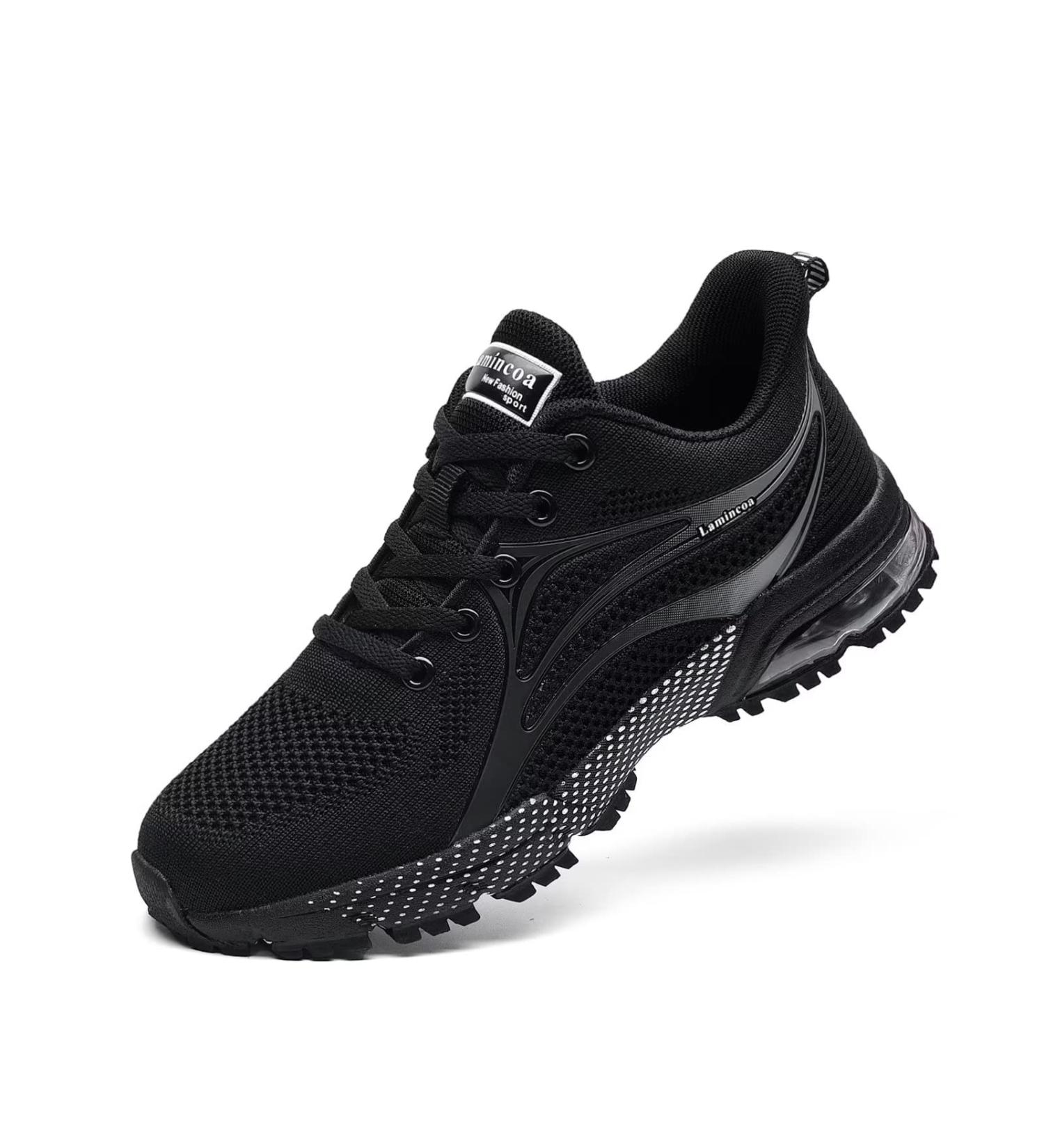 Lamincoa Women's Air Running Shoes - Non Slip Athletic Sneakers, Size 8, Black - Buy Online on GoSupps.com