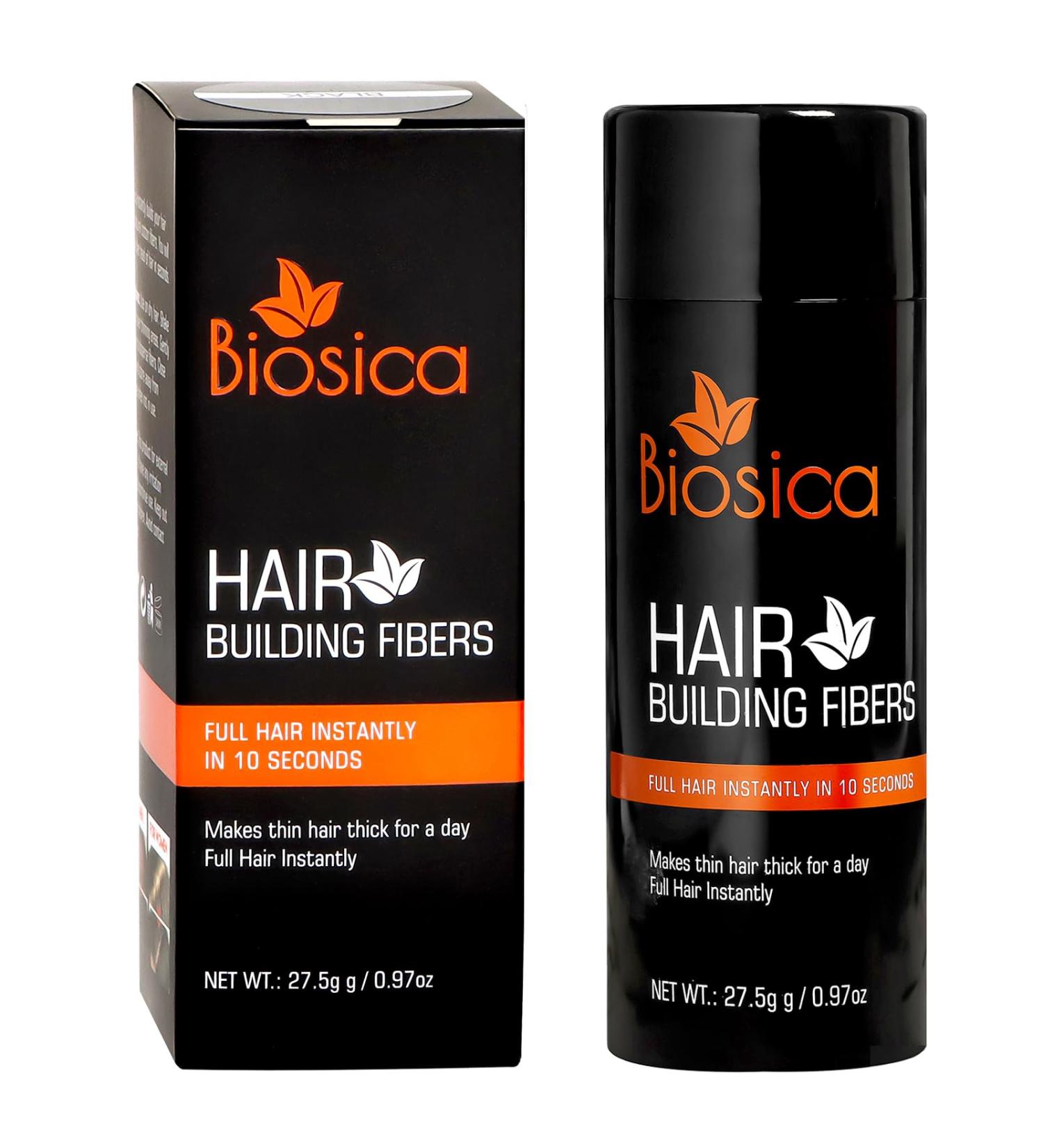 Hair Building Fibers 27.5G - Thickening Fibers for Thin & Fine Hair - Unisex Hair Fibers in Black - International Shipping Available - Buy Online on GoSupps.com