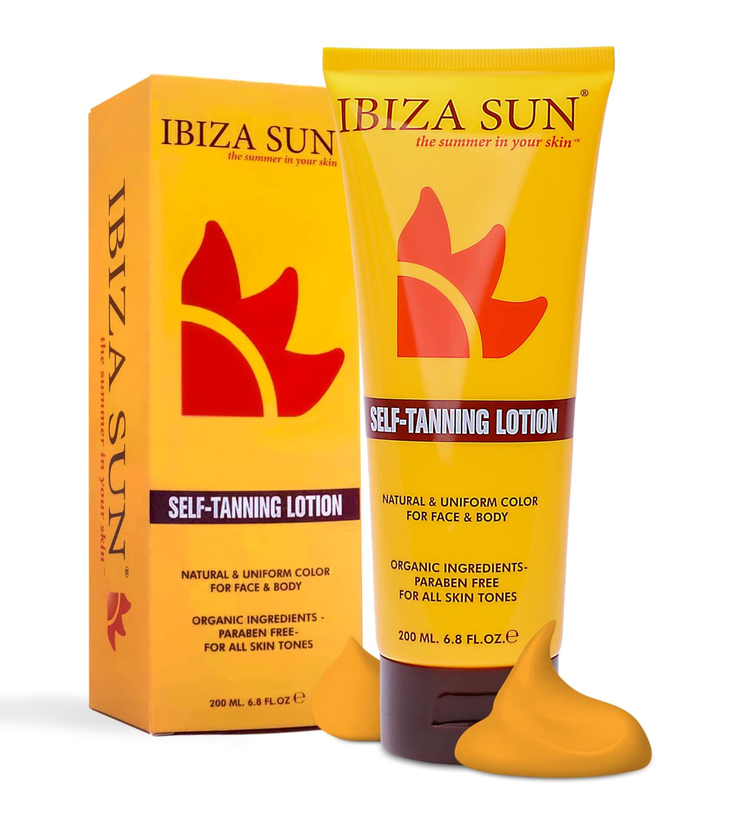 Ibiza Sun Self Tanner - Organic Long-Lasting Fake Tan Lotion for a Natural Glow - Buy Online on GoSupps.com