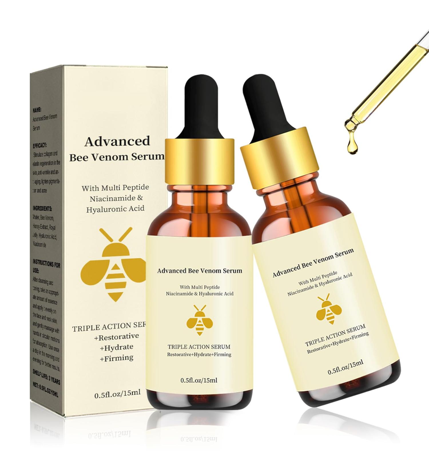  Actsime Set of 2 bee venom serums anti-wrinkle cream face serum anti-wrinkle and anti-aging instant facial firming - Buy Online on GoSupps.com
