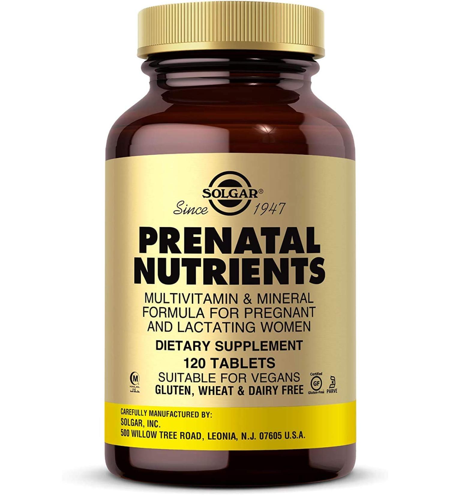 Solgar Prenatal Multivitamins & Minerals - 120 Tablets | Best for Pregnant Women - Buy Online on GoSupps.com