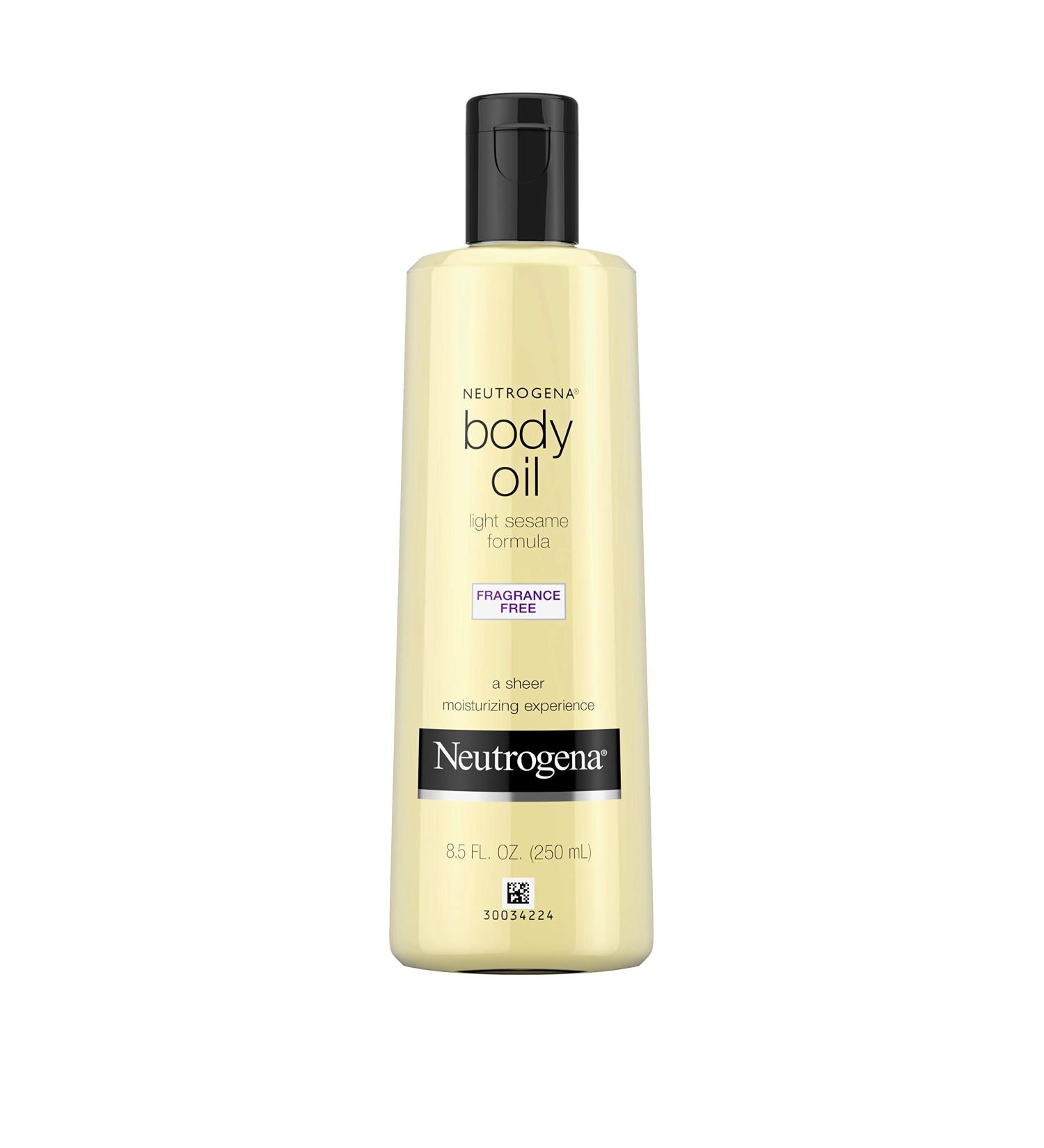 Neutrogena Fragrance-Free Lightweight Body Oil for Dry Skin - Sheer Moisturizer in Light Sesame Formula (8.5 fl. oz) | International Shipping Available - Buy Online on GoSupps.com
