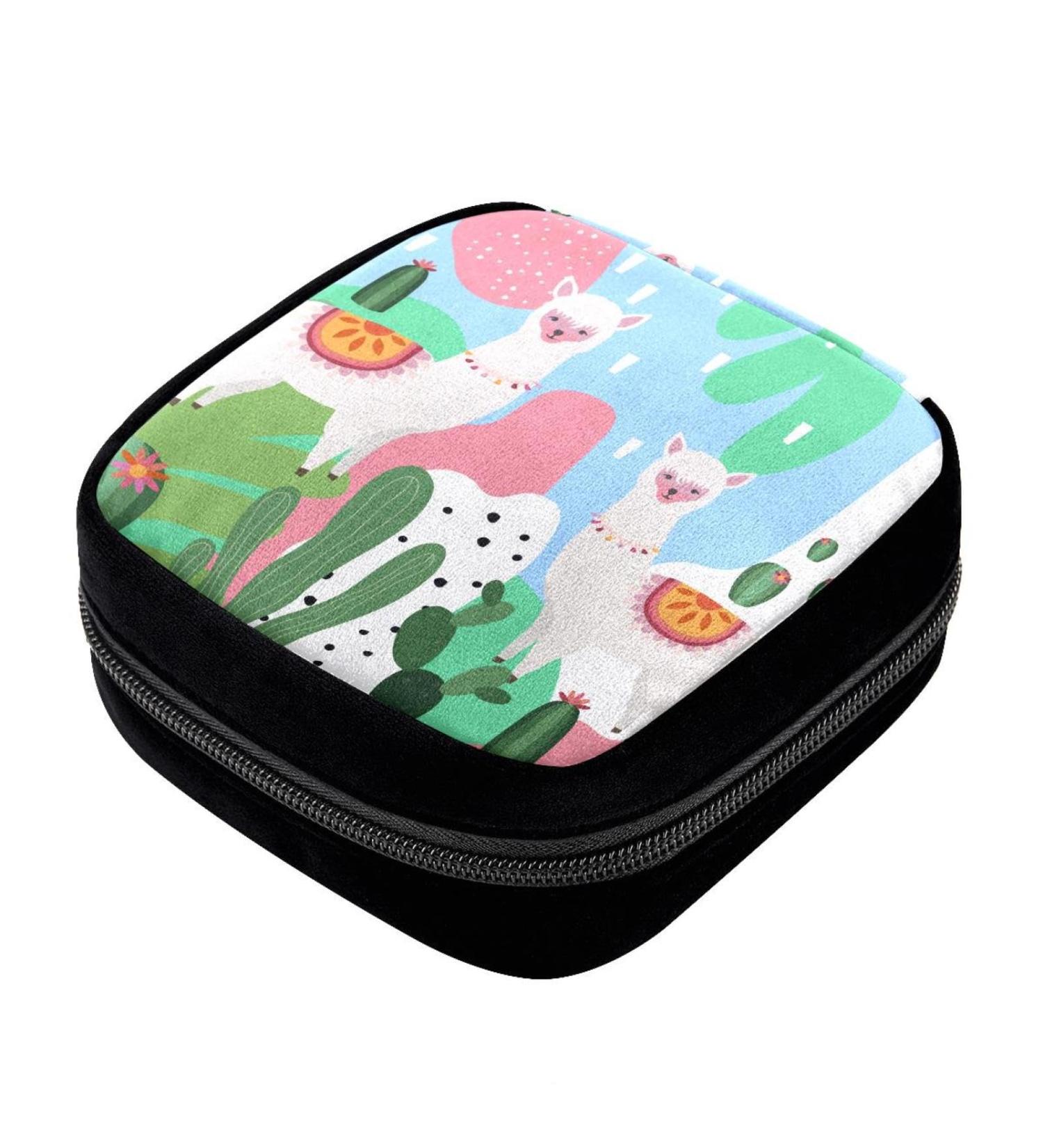 GIAPB Period Bag - Sanitary Napkin Storage & Makeup Pouch | Alpaca Plant Color2284 - Buy Online on GoSupps.com