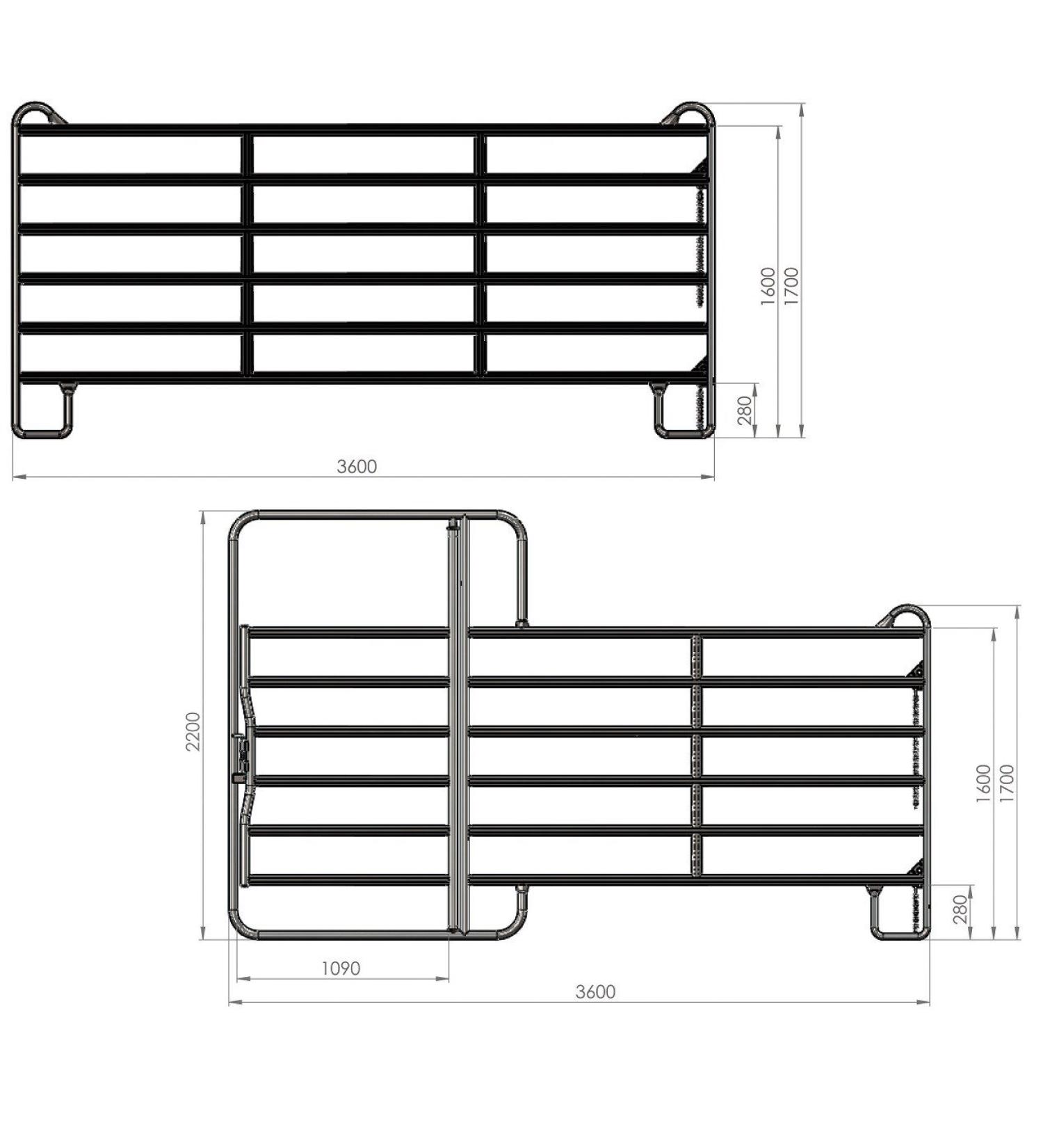 Kerbl Panel Fence Element 3.0m with Gate & Chain Lock - Durable International Shipping | Quality ECommerce - Buy Online on GoSupps.com