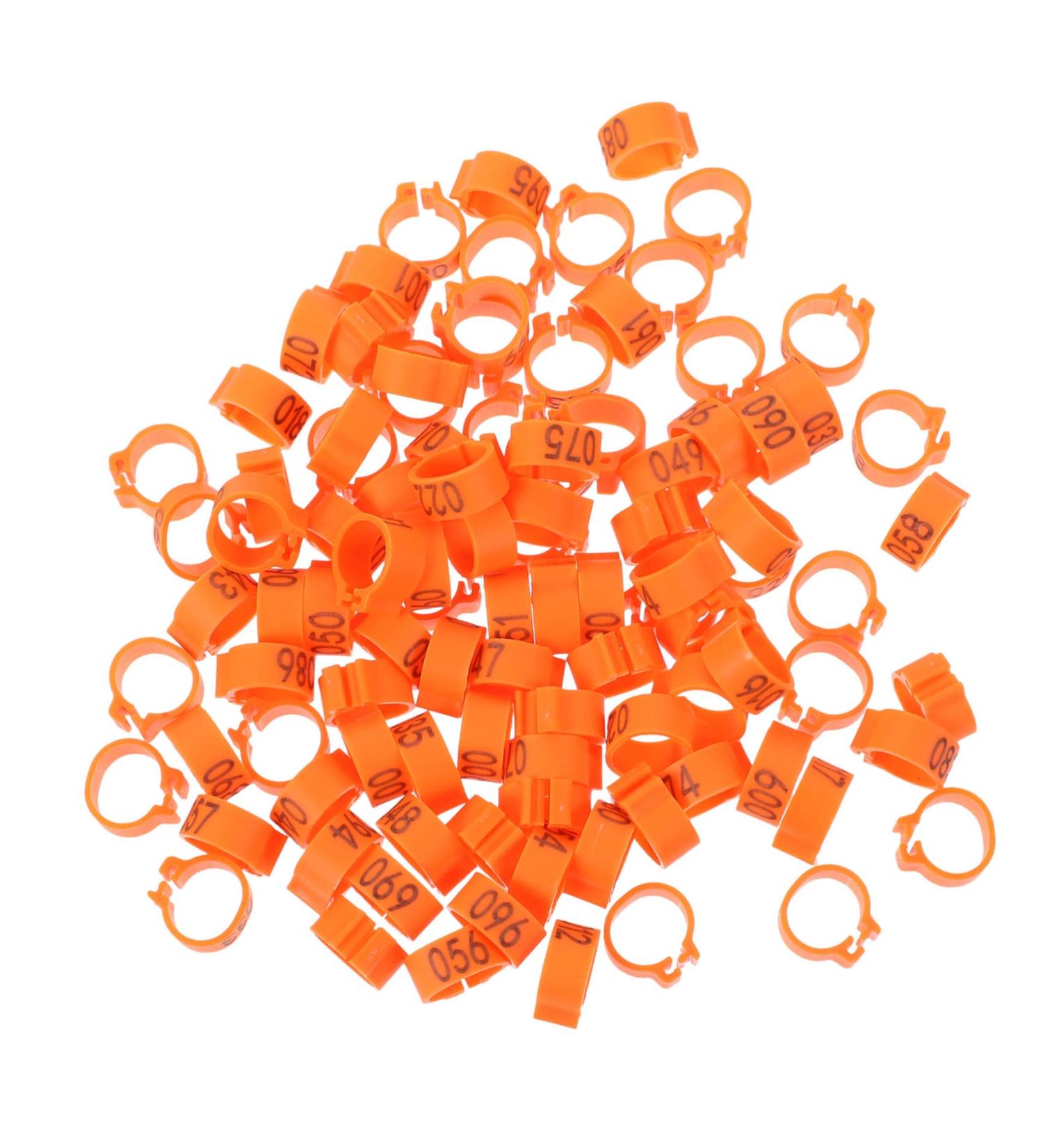 Ipetboom Baby Stuff 100 Pcs Pigeon Anklet Baby Things Chicken Tags Parrot Foot Ring for Pigeon Meat Pigeon Homing Pigeon 1.3X1.3CM Orange - Buy Online on GoSupps.com