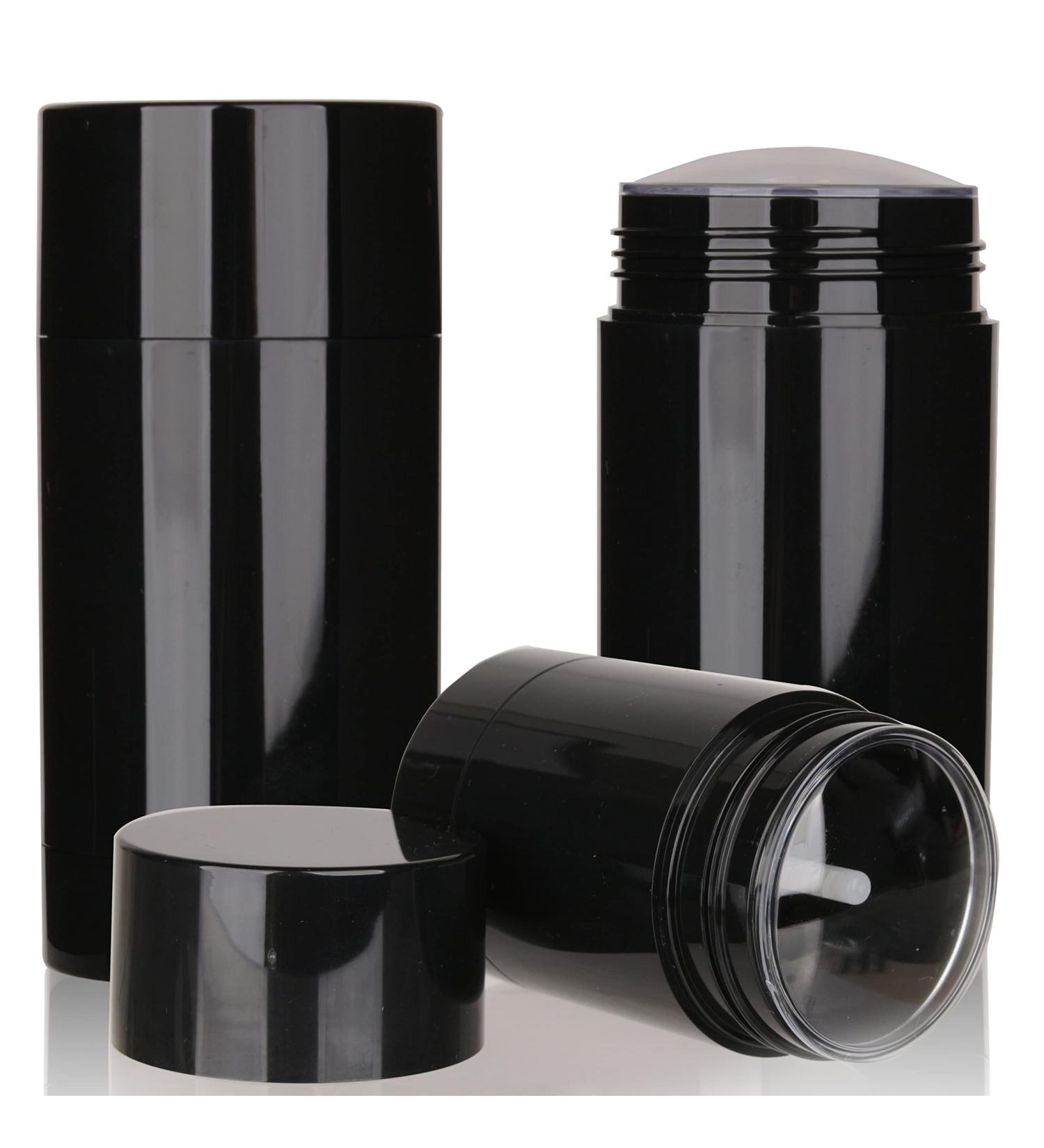 COSIDEA 4pcs Black Round empty 30g / 1OZ deodorant containers Bottom Filling large twist up tubes for hair wax chapstick tube 30g/1oz Black - Buy Online on GoSupps.com