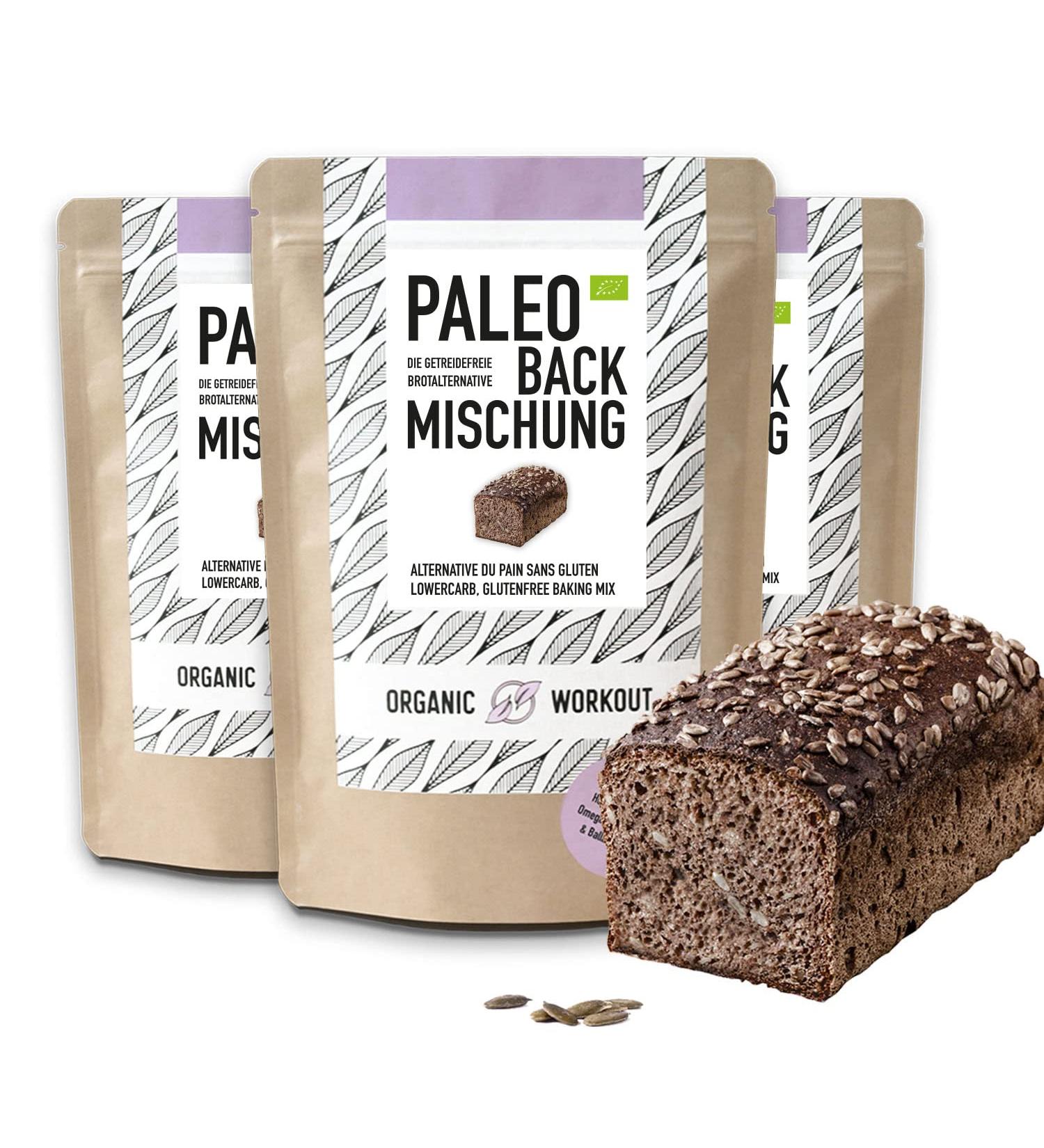 Paleo Baking Mix 3 Pack | Gluten-Free Bread Alternative | Lower-Carb Organic Protein Bread | Clean Eating | Fitness | 300g - Buy Online on GoSupps.com