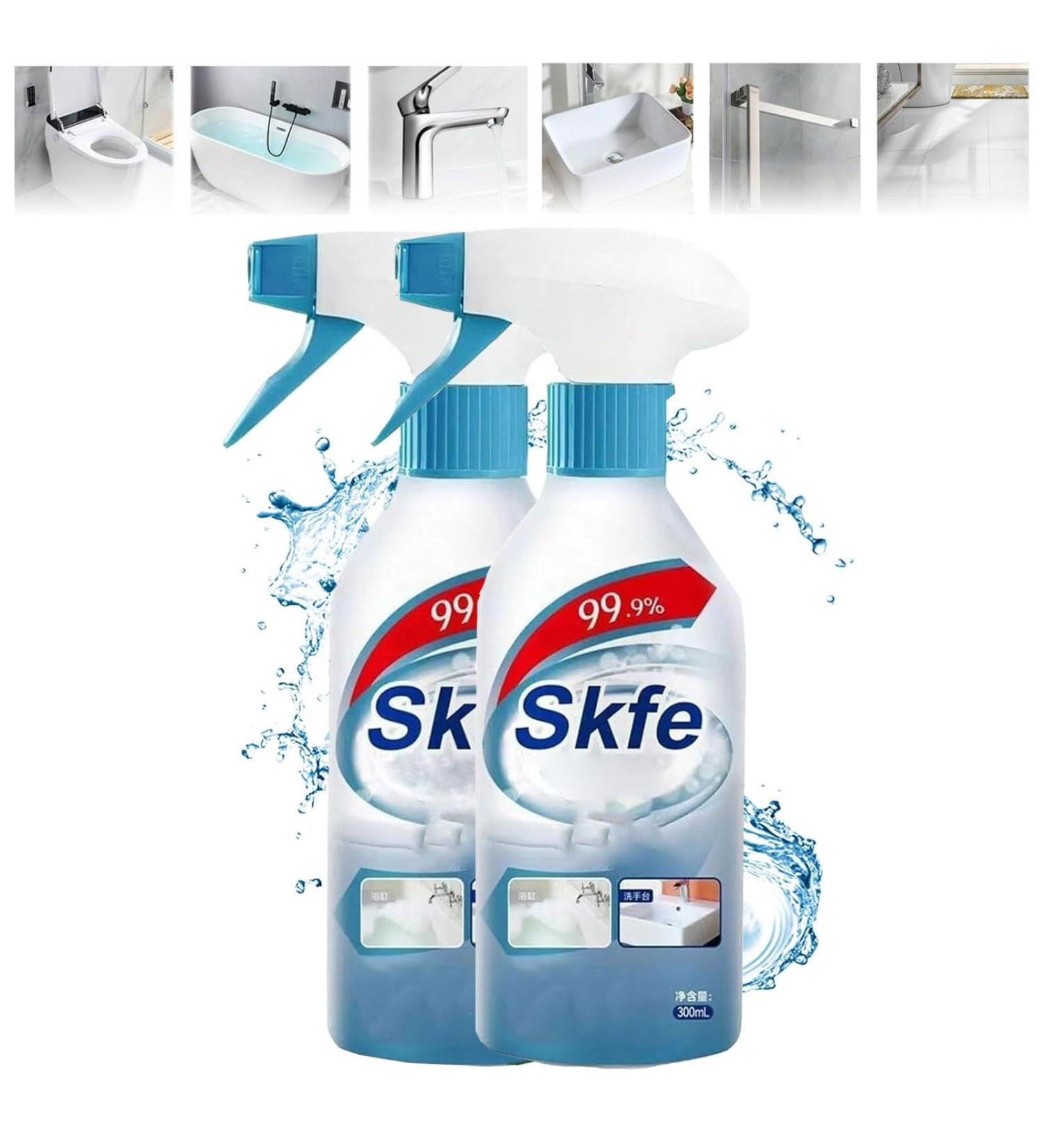 Skfe Bath Cleaner Spray Skfe Bathroom Cleaning Spray Bathroom Descaler Cleaner Bathroom Descaler Stubborn Stains Cleaner Stubborn Stains Cleaner Bathroom for Toilet Bath Shower 2PCS - Buy Online on GoSupps.com