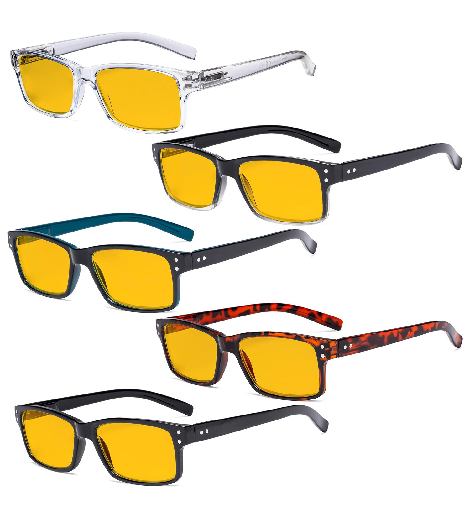 Eyekepper Classic Spring Hinge Reading Glasses - 5 Pack 0.75 Diopters Sun & Blue Light Blocking - Buy Online on GoSupps.com