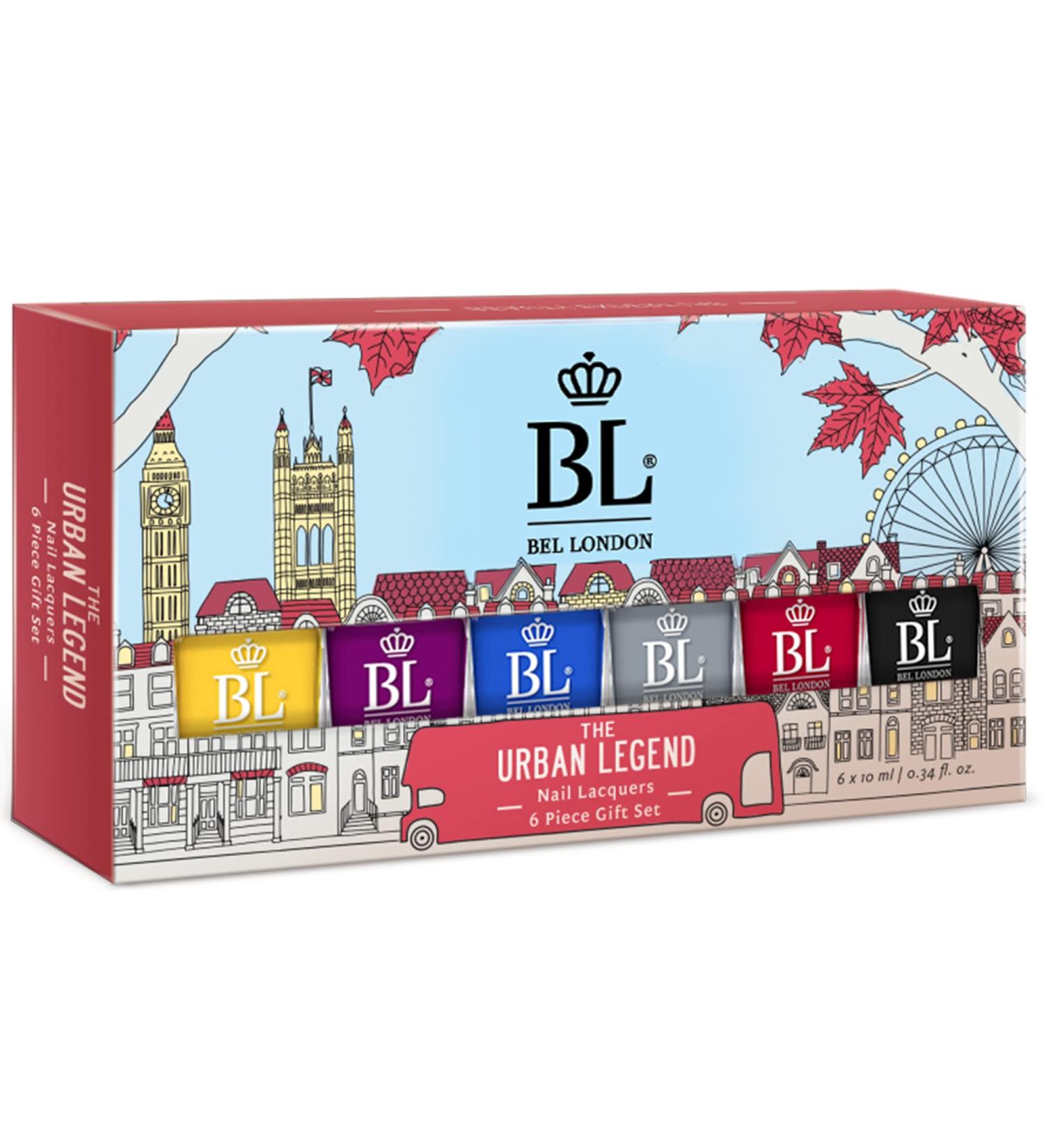 BL Urban Legend - Multi-color Nail Polish Gift Set - A Professional Quality Quick Dry & Non Gel Nail Varnish Set Urban Legend 10 ml (Pack of 6) - Buy Online on GoSupps.com