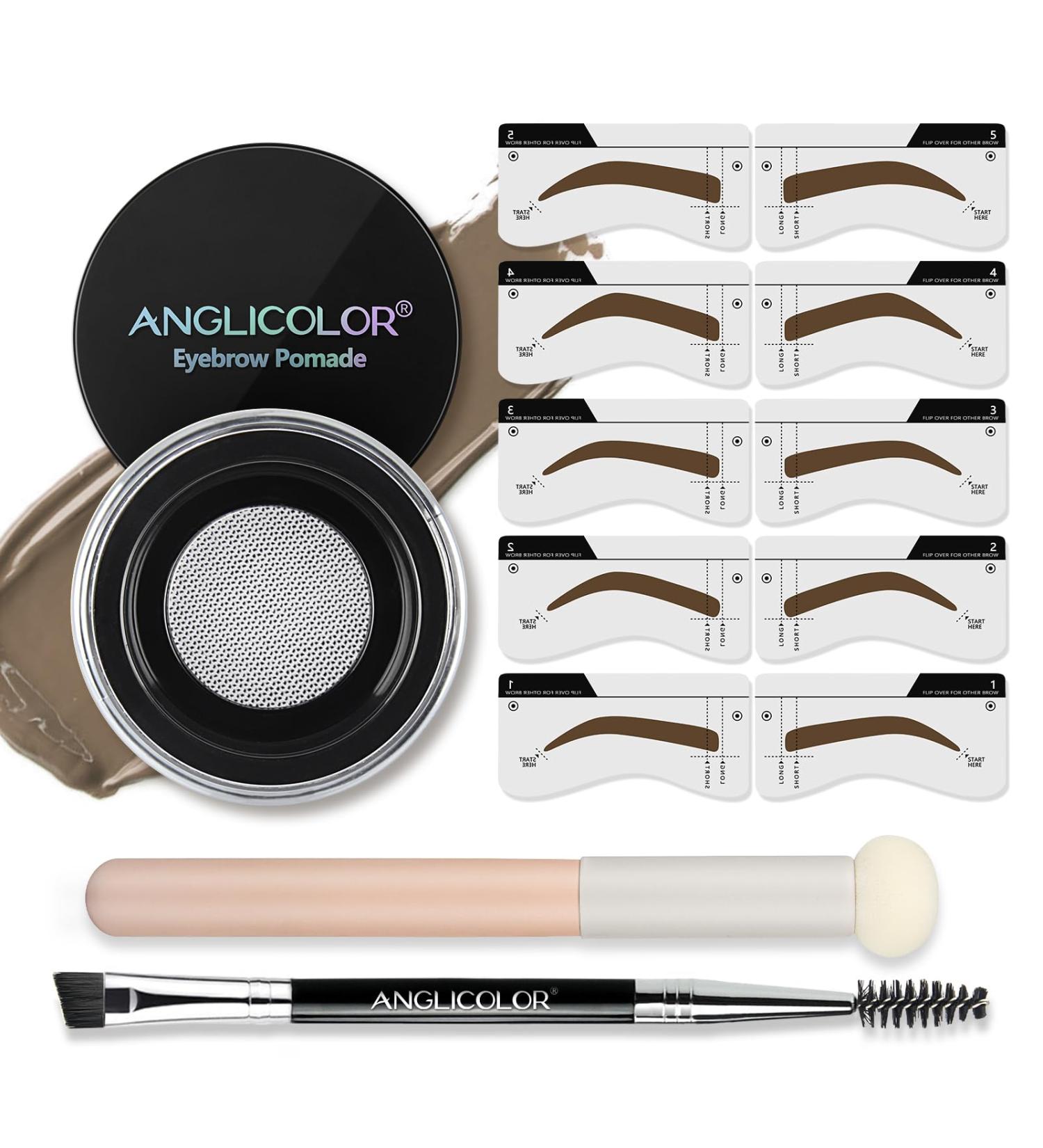 Junhe Anglicolor Waterproof Eyebrow Pomade Gel Makeup - 02 Taupe Set - Buy Online on GoSupps.com