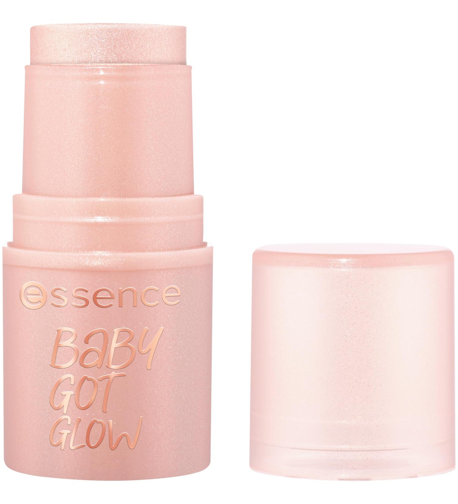 Essence Cosmetics Baby Got Glow Highlighter Stick Illuminateur R sultat Instantan Brillant Luminescent Chatoyant (5.5g) Rosy Glaze - Buy Online on GoSupps.com