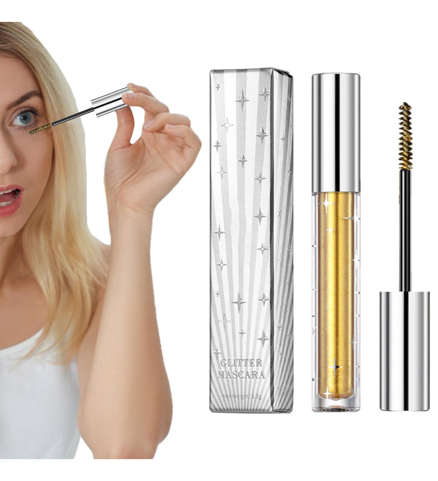 Glitter Mascara Glitter Mascara Volume and curl mascara smudge-resistant shimmering eye makeup long-lasting quick-drying and pigmented for party makeup - Buy Online on GoSupps.com