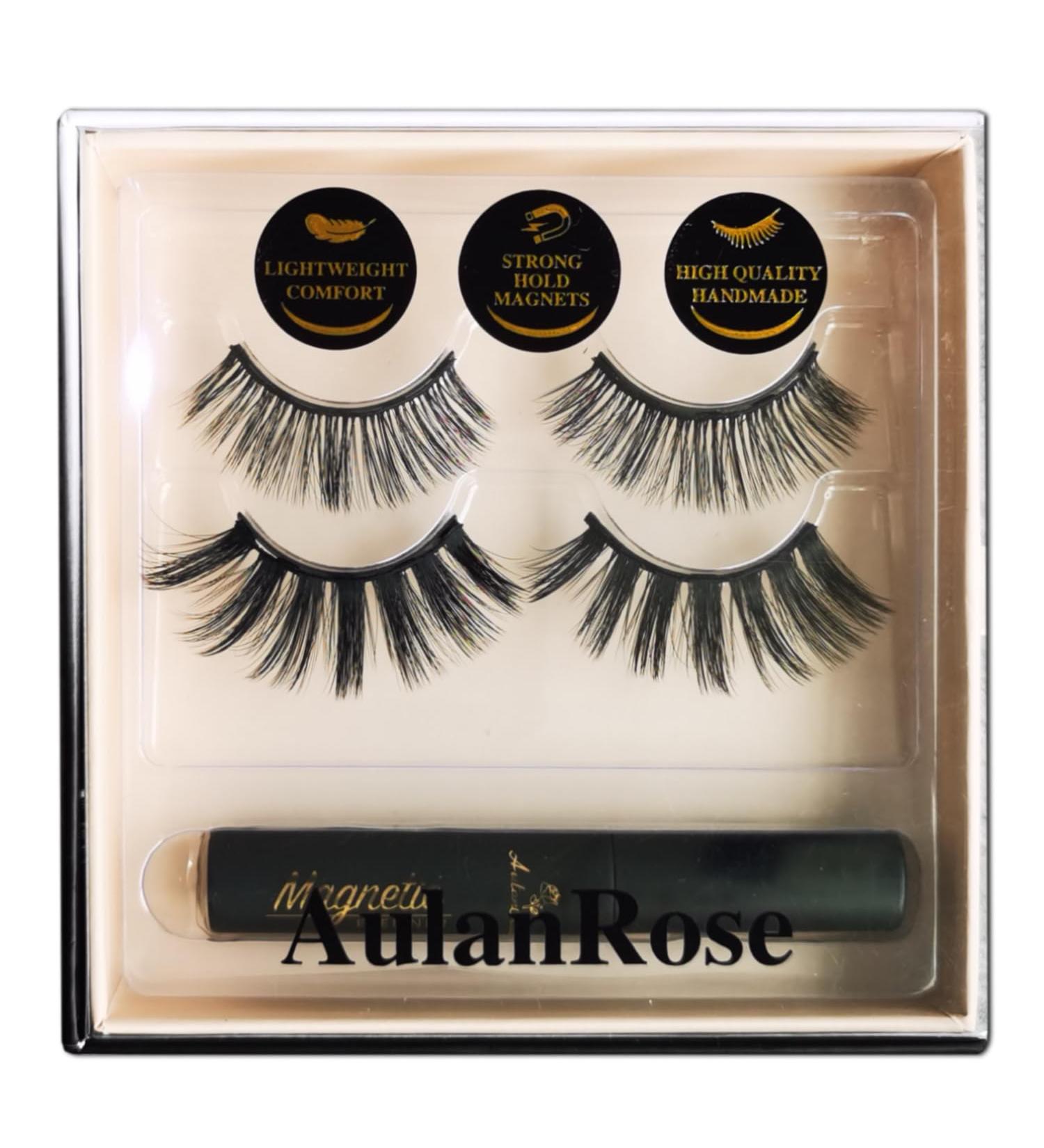 Magnetic Eyelashes Natural Look - 3D Volume MIX with Eyeliner Kit | Reusable Cruelty-Free & Vegan Waterproof Liner - Buy Online on GoSupps.com