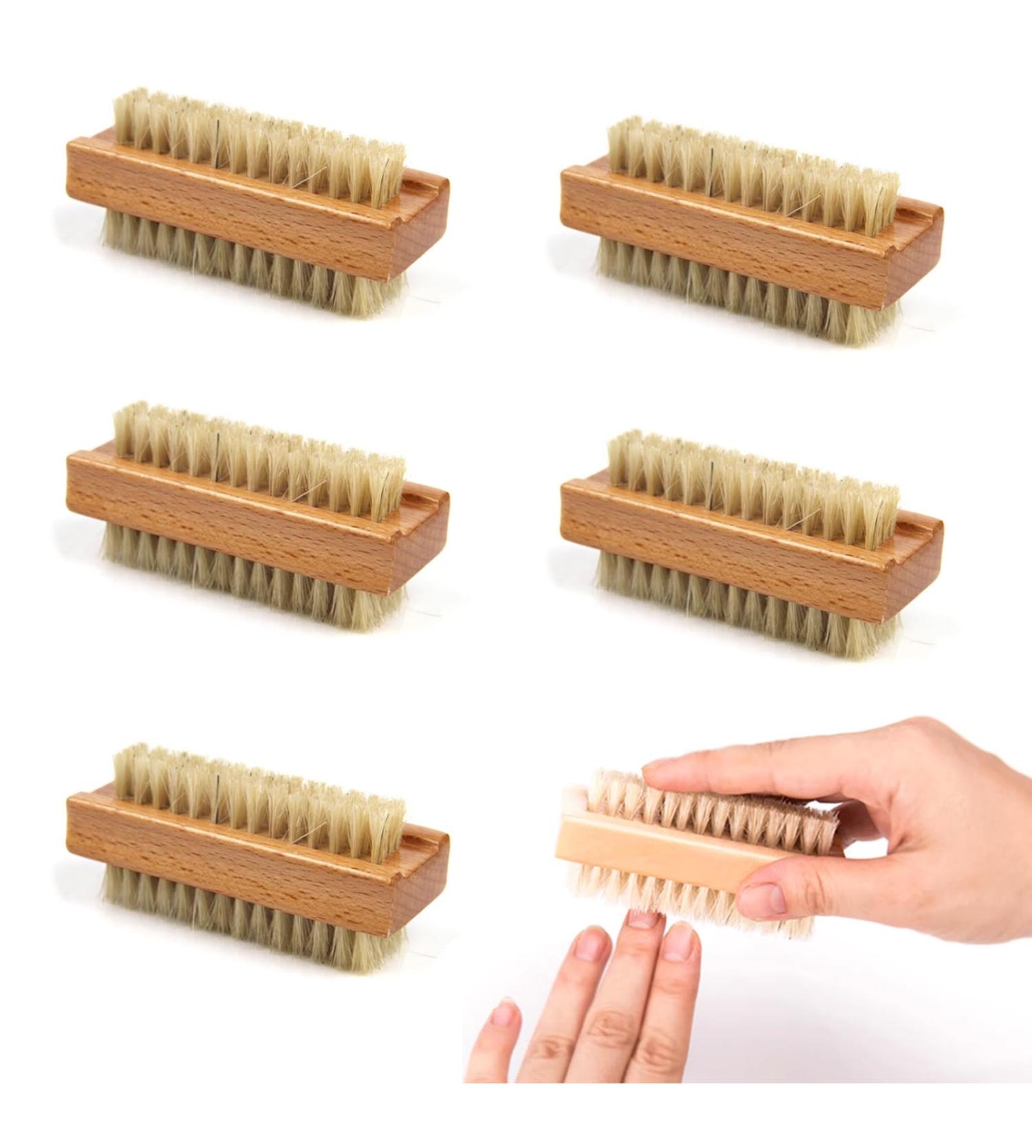 Buy PIZSIET 5-Piece Wood Nail Brush Set | Double-Sided Hand Brushes for Manicure & Pedicure - International Shipping Available - Buy Online on GoSupps.com