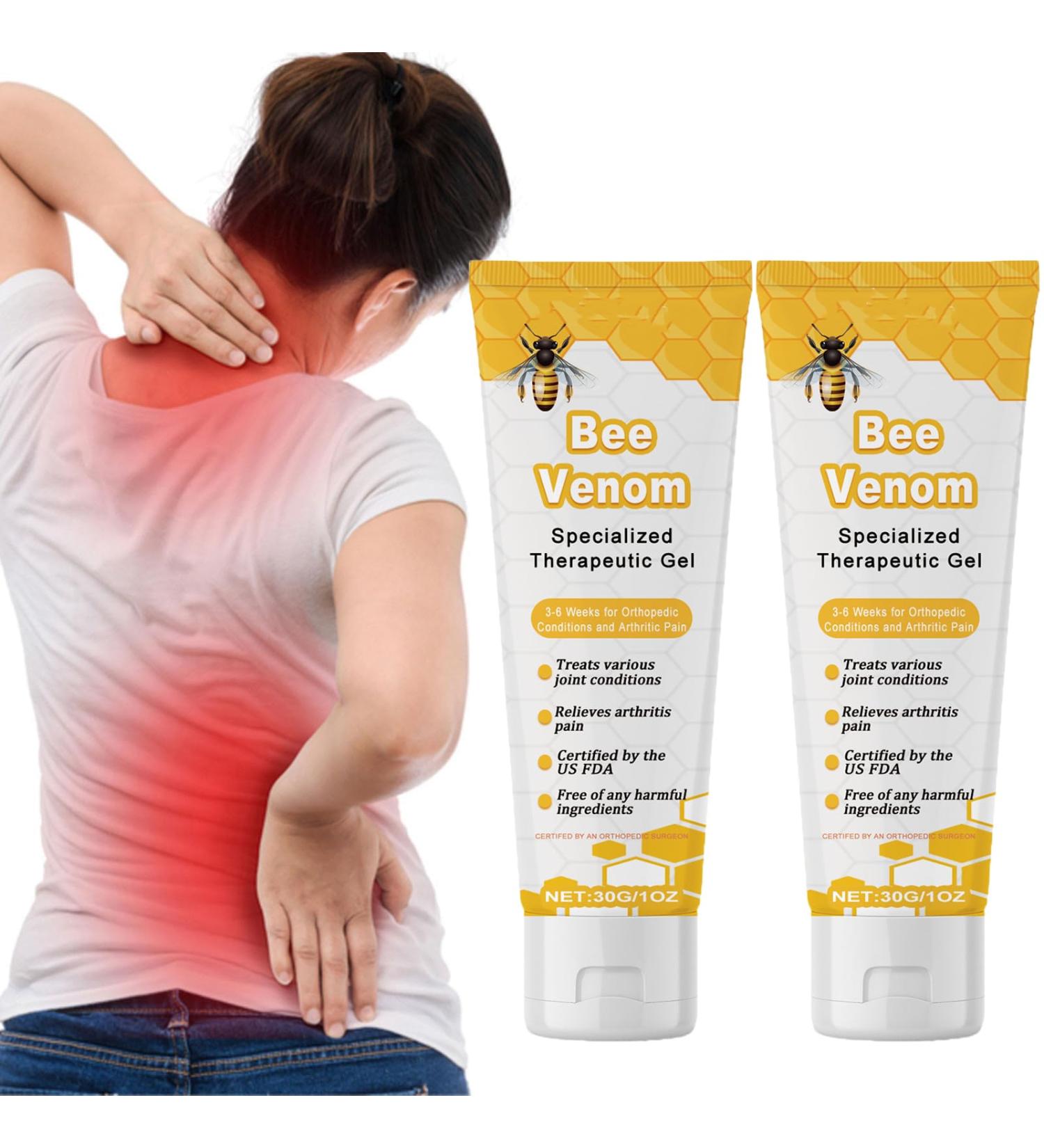 2-Pack Aeehfeng Bee Venom Joint Therapy Gel - Pain Relief with New Zealand Bee Venom - 30g Professional Treatment - Buy Online on GoSupps.com