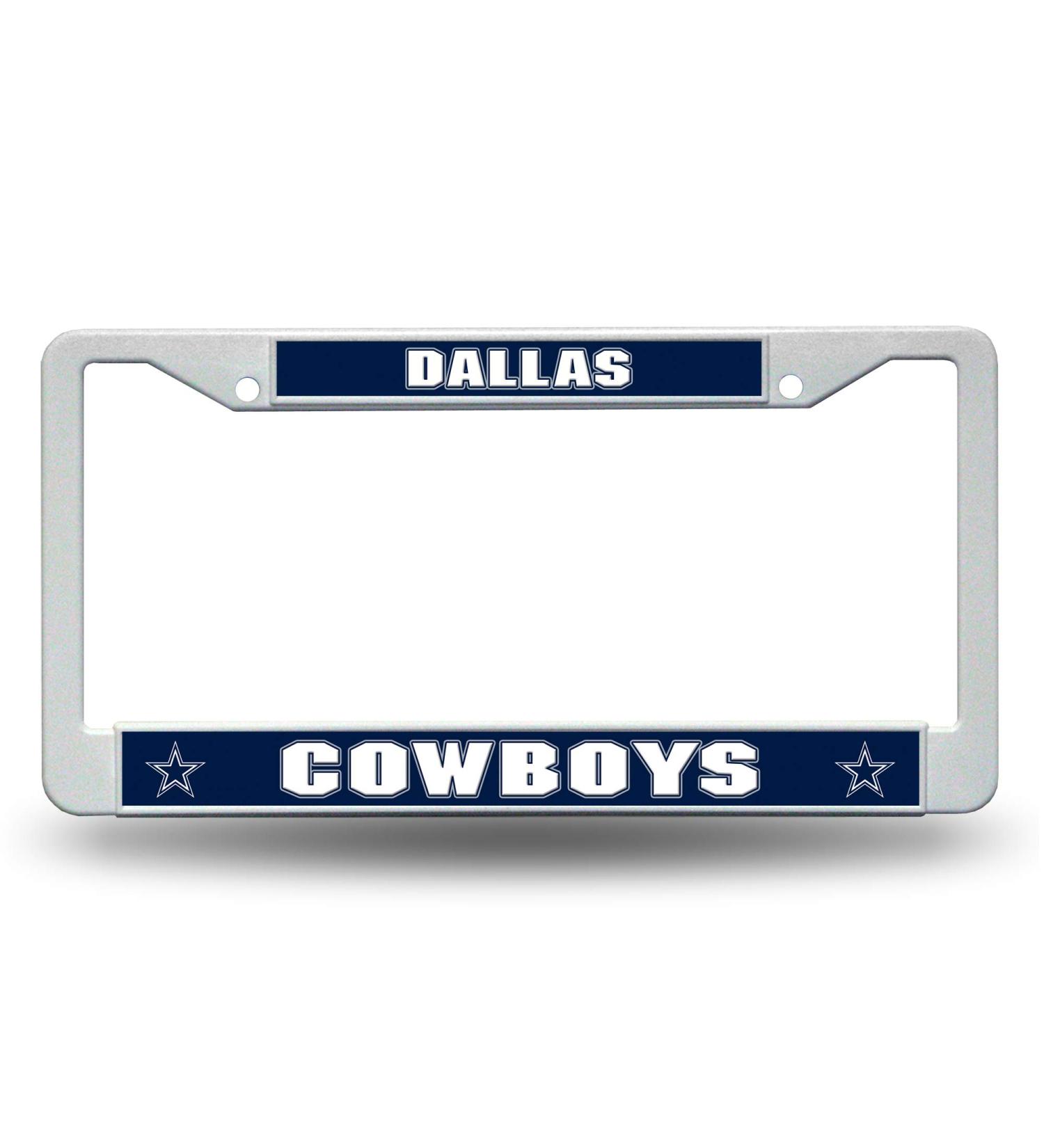 NFL Dallas Cowboys Plastic License Plate Frame - Team Color 6 x 12.25 | Officially Licensed NFL Fan Shop Gear by Rico Industries - Buy Online on GoSupps.com