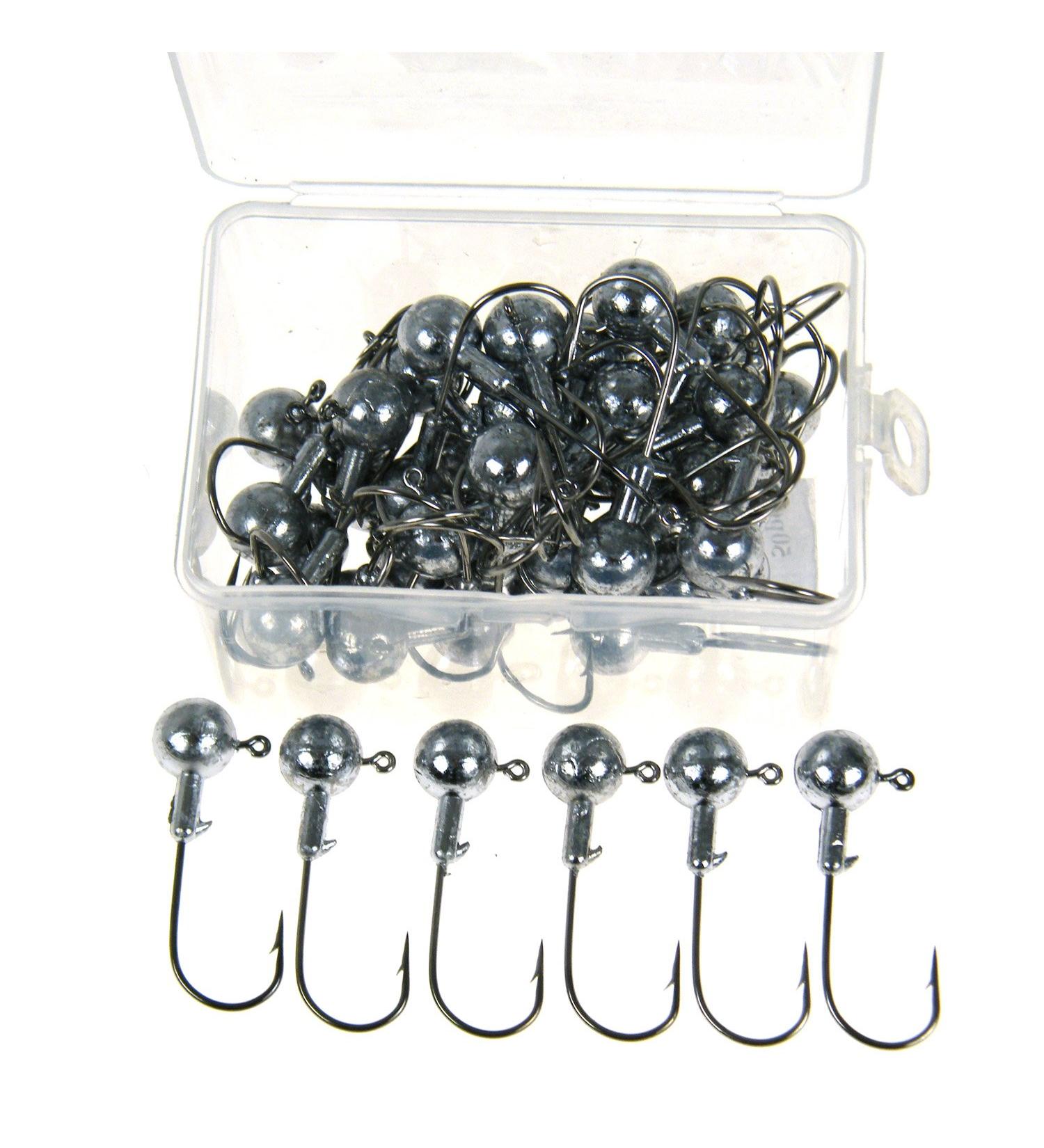 QualyQualy 5g 7g 10g Jig Heads - Round Jig Head Set for Rubber Fish | 50 Pieces - Buy Online on GoSupps.com