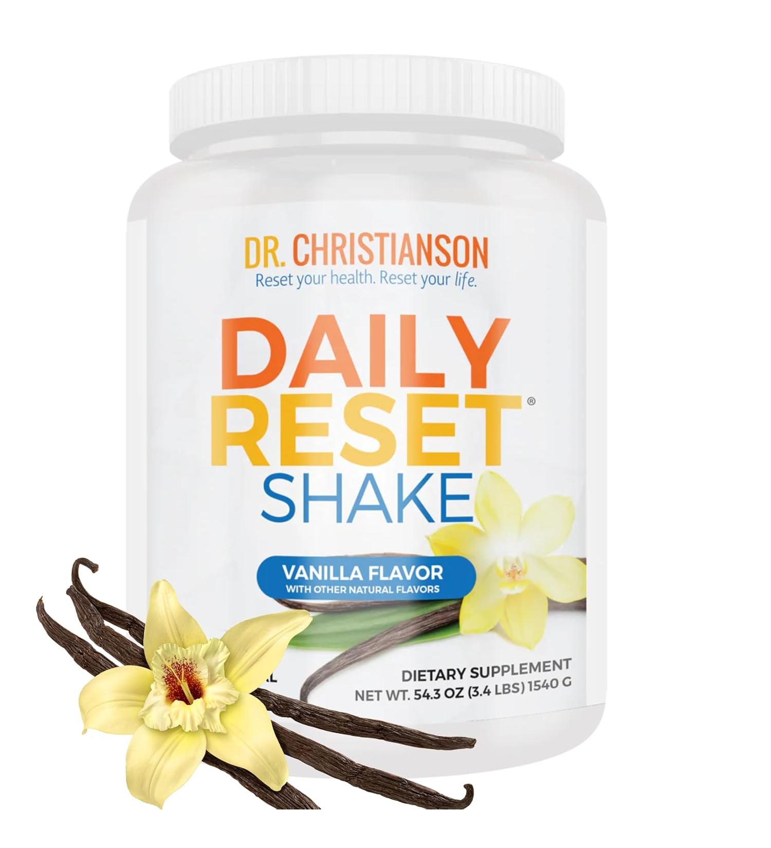Dr. Christianson Original Daily Reset Meal Replacement Shake Formulated Natural Pea Protein & Resistant Starch Powder for Complete Nutrition 28 Servings - 54.3 Oz - Buy Online on GoSupps.com