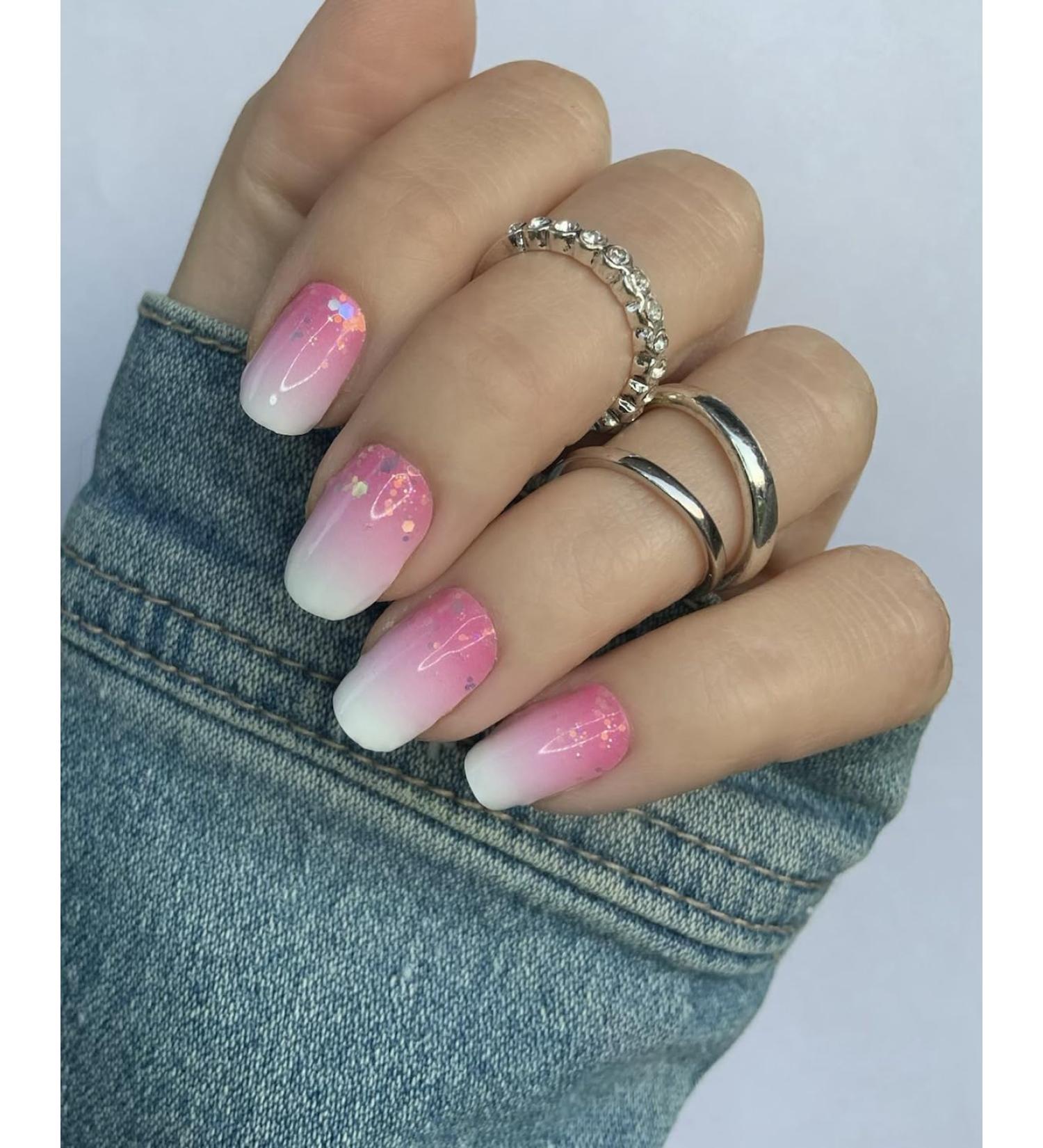 Zaubern gel4Home Nail Foils - 16 Pieces Babyboom Pinky Coarse Glitter Nail Wraps for Stunning Nails | International Shipping Available - Buy Online on GoSupps.com