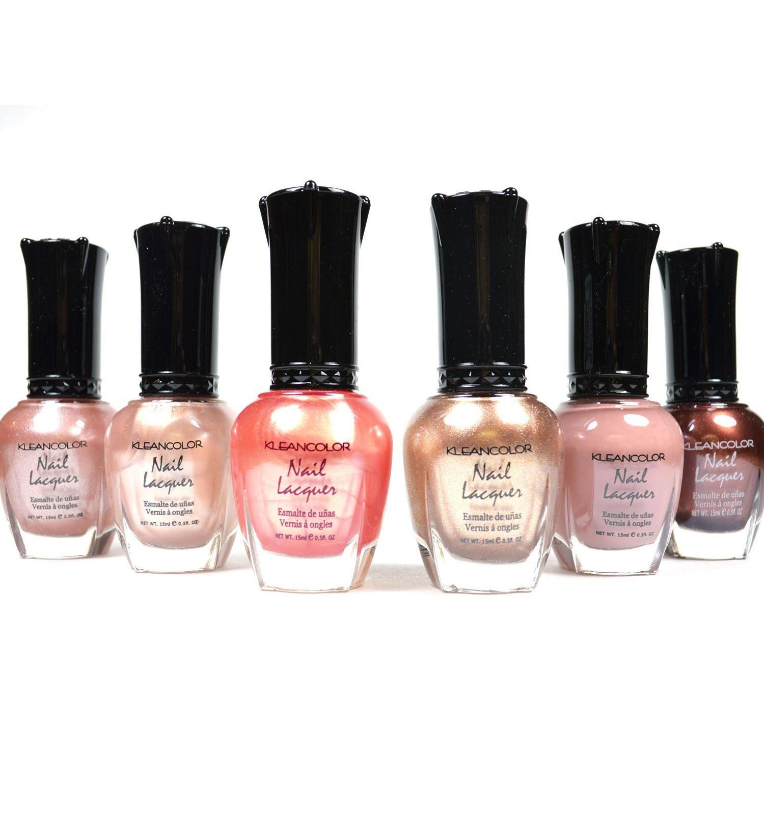 Kleancolor Nail Polish Lot of 6 Beige Shades + Free Earring Gift - Lacquer Collection - Buy Online on GoSupps.com