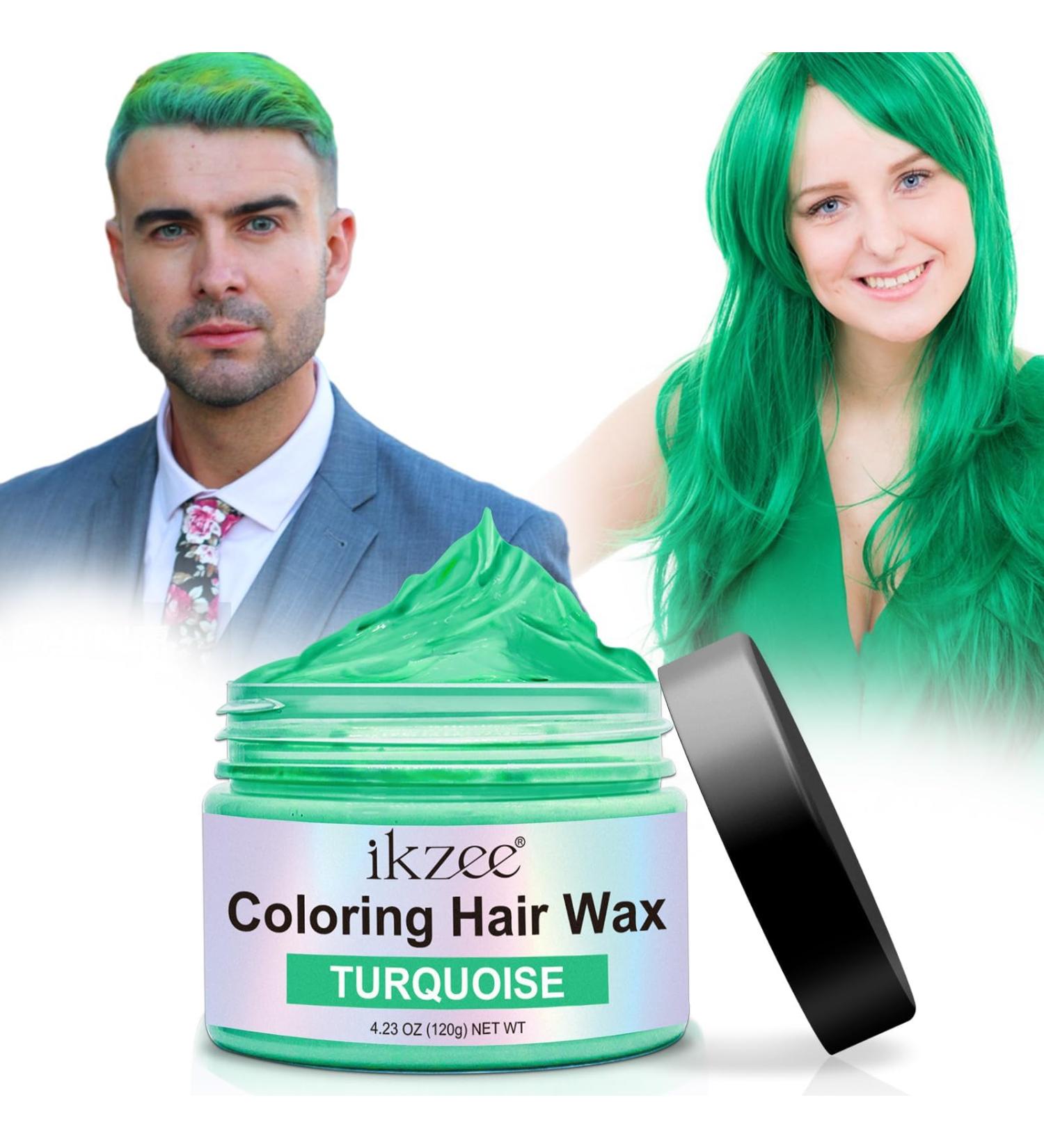Temporary Green Hair Color Wax - Instant Washable Hairstyle Dye for Party Cosplay Halloween | 4.23 oz - Buy Online on GoSupps.com
