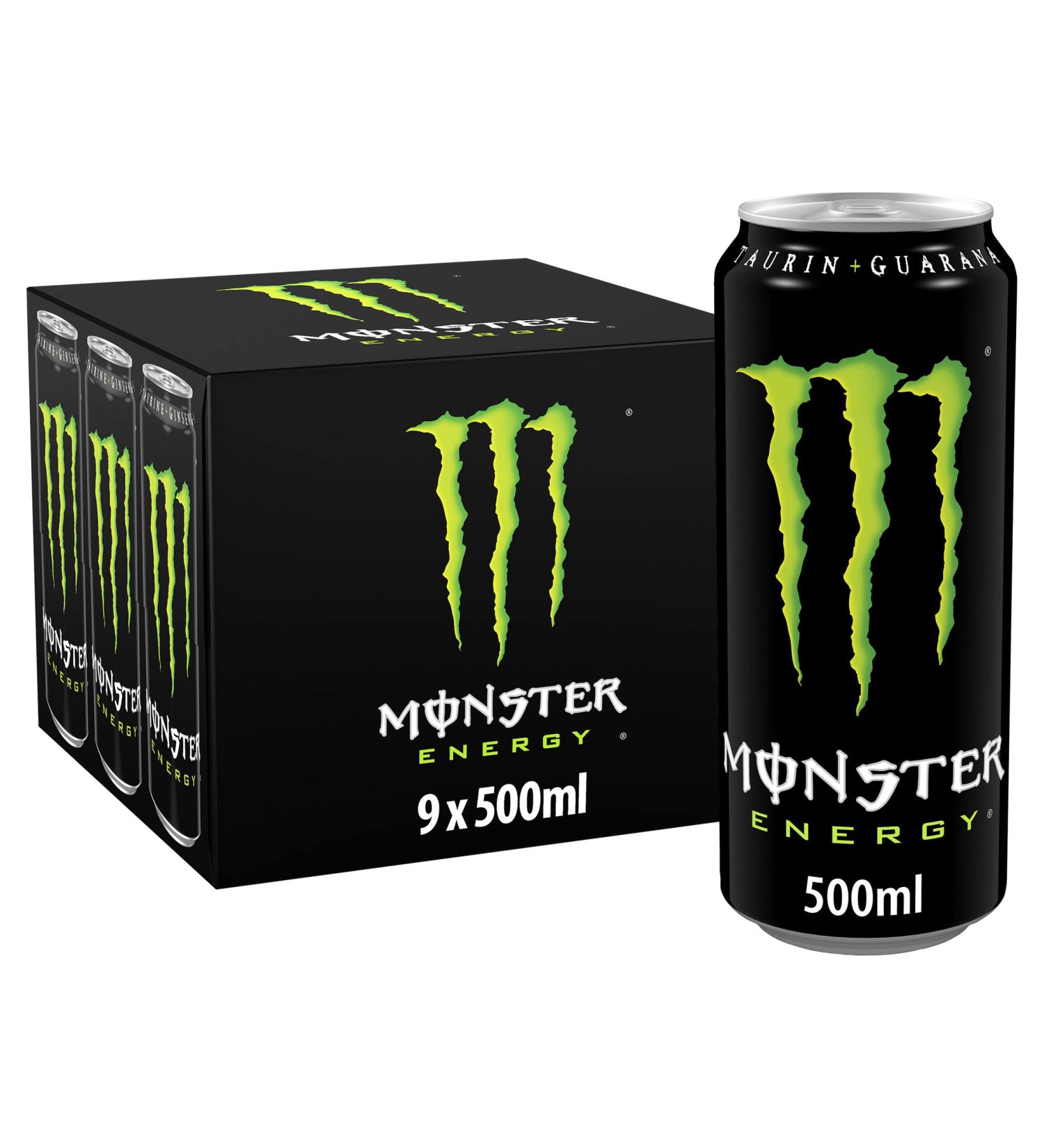 Monster Energy Drink 9 x 500 ml - Buy Online on GoSupps.com