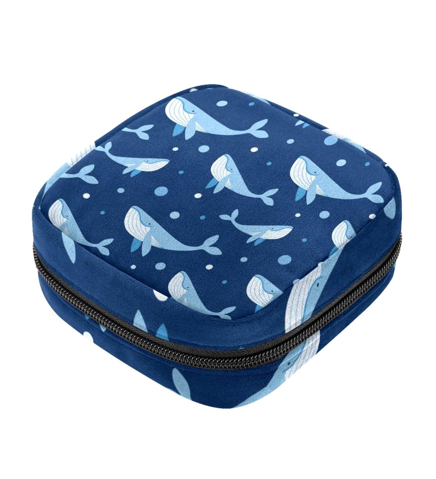 Cartoon Shark Sanitary Napkin Storage Bag - Menstrual Period Pouch for Women & Teen Girls (Color 11) - Buy Online on GoSupps.com