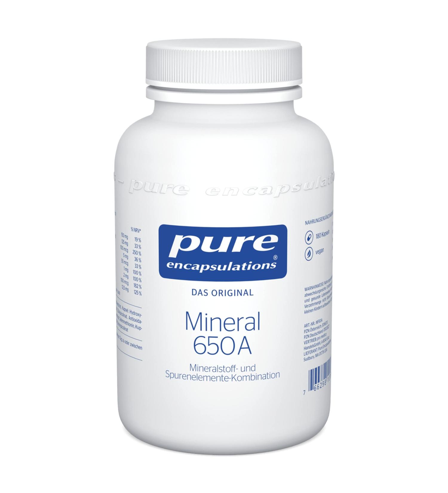 Buy Pure Encapsulations MINERAL 650A - 180 Capsules | Premium Immune & Bone Support | International Shipping Available - Buy Online on GoSupps.com