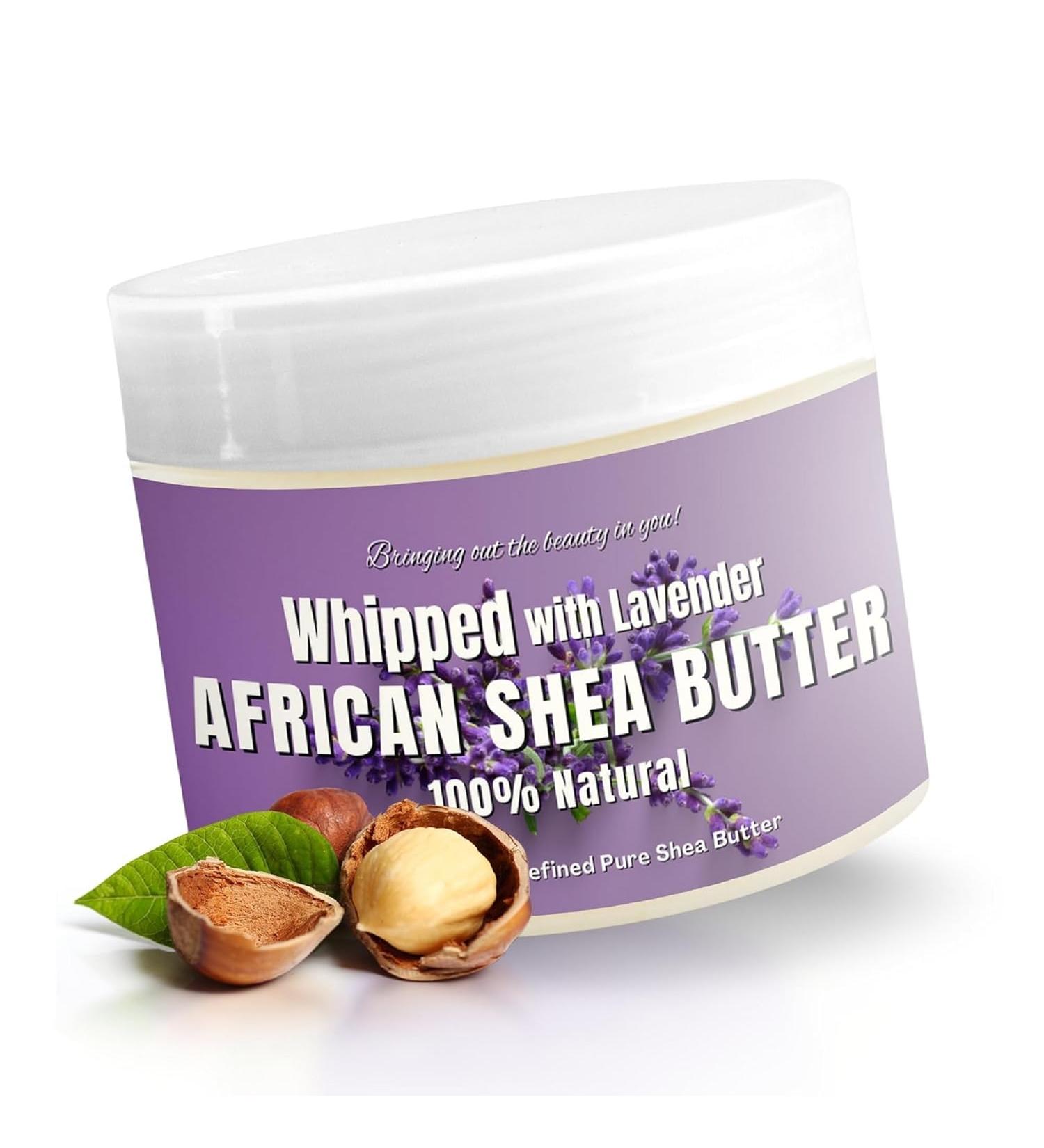RA COSMETICS 100% African Shea Butter Whipped Lavender 12 oz - Natural Moisturizer for Skin and Hair - Buy Online on GoSupps.com