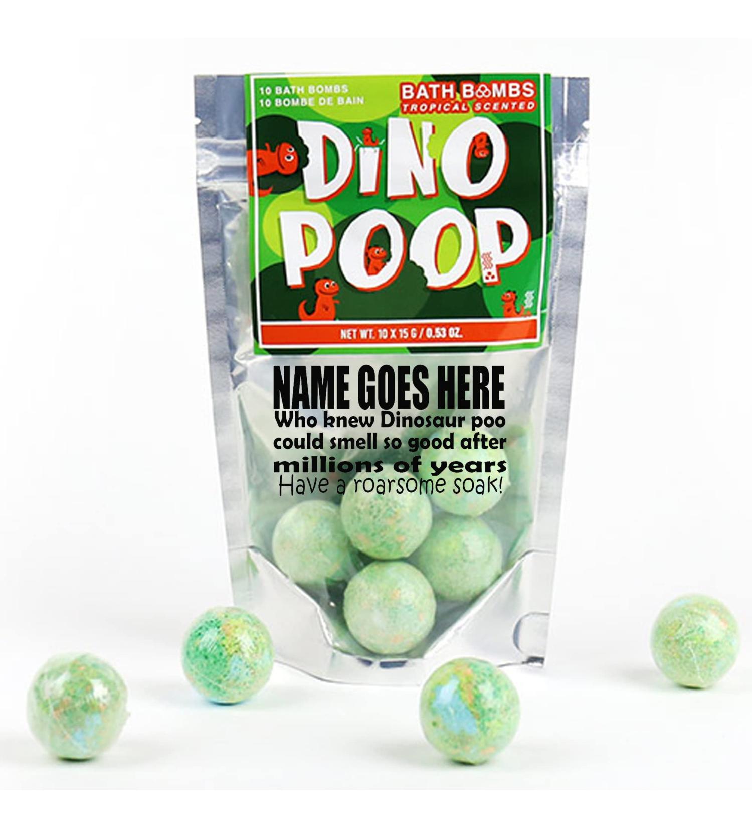 Dino Poop Personalised Tropical Scented Bath Bombs Gift Set - Buy Online on GoSupps.com