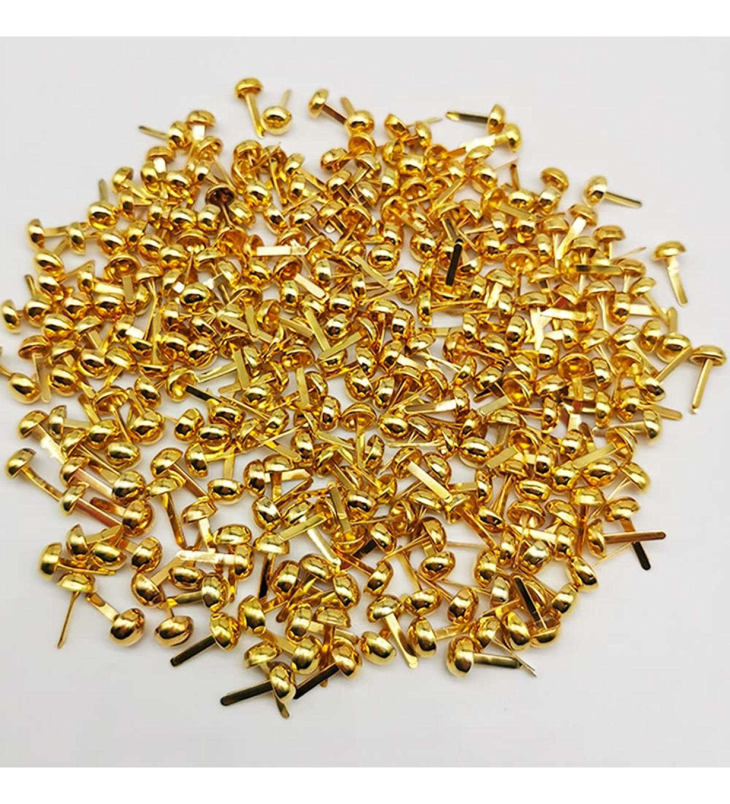 Demissle 500 Pcs Brass Washers Brads Paper Fastener Metal
