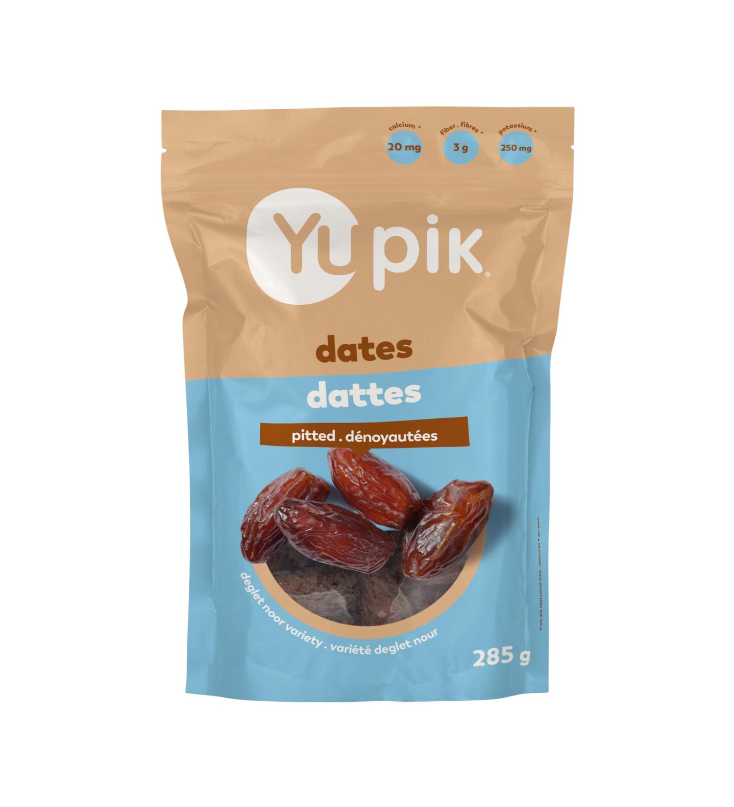 Yupik Pitted Deglet Nour Dates 285 g Kosher Gluten-Free Naturally Sweet Dried Fruits No Pits No Sugar Added No Sulphites Healthy Snacks - Buy Online on GoSupps.com