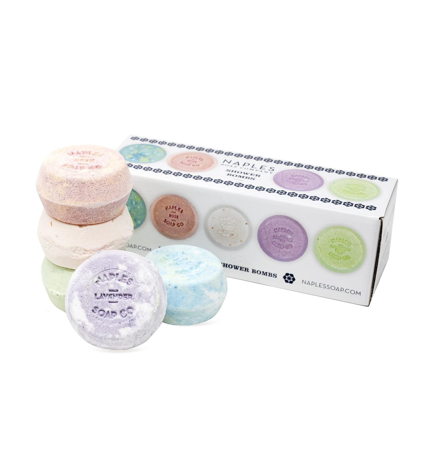 Naples Soap Company Aromatherapy Shower Bomb Variety Box - Set of 5 Steamer Tablets for a Spa-Like Experience at Home - Buy Online on GoSupps.com
