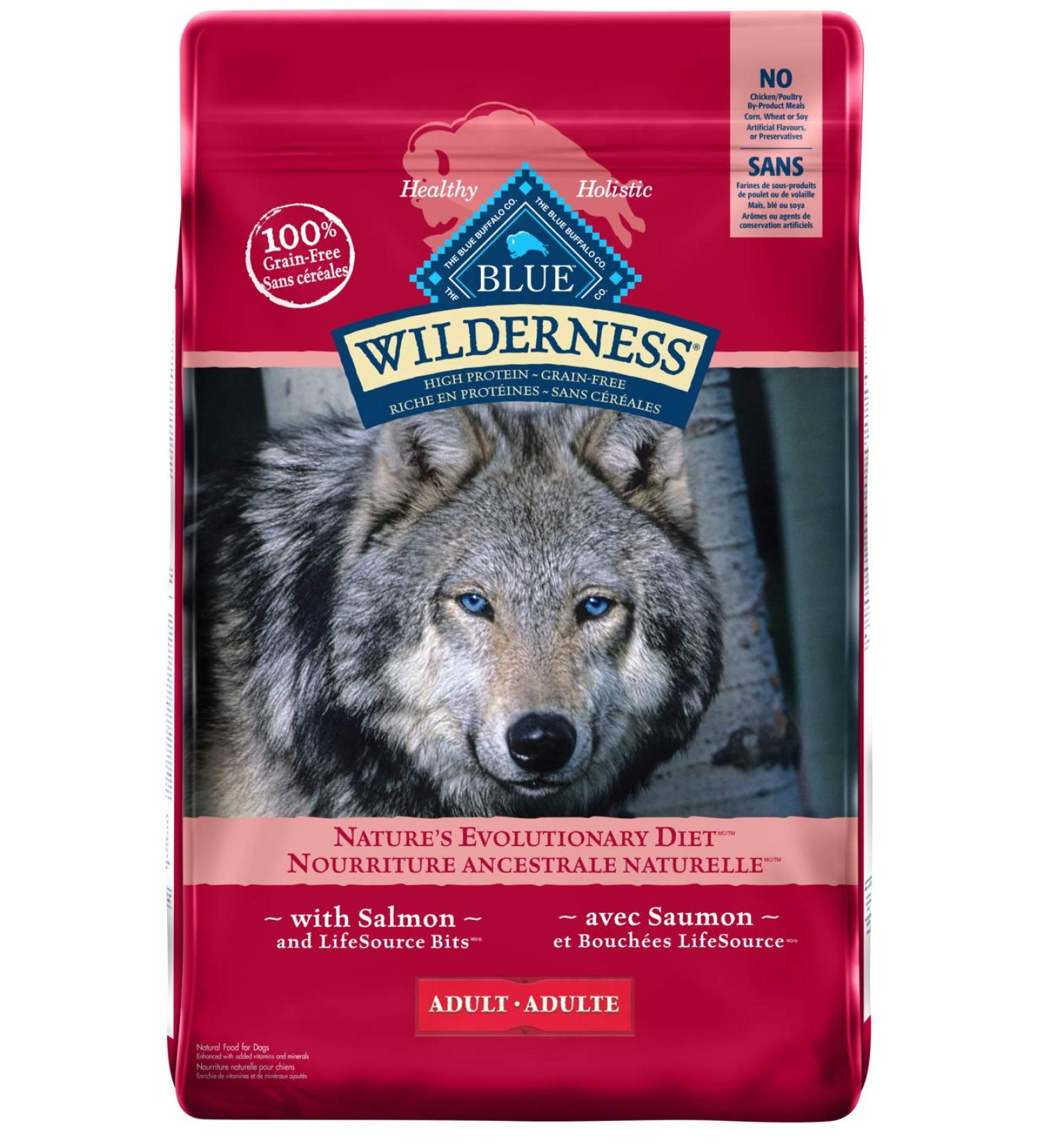 Blue Buffalo Wilderness High Protein Grain Free Natural Adult Dry Dog Food Salmon 10.8 Kg Bag - Large Bag Kibble Salmon High Protein Grain Free - Buy Online on GoSupps.com