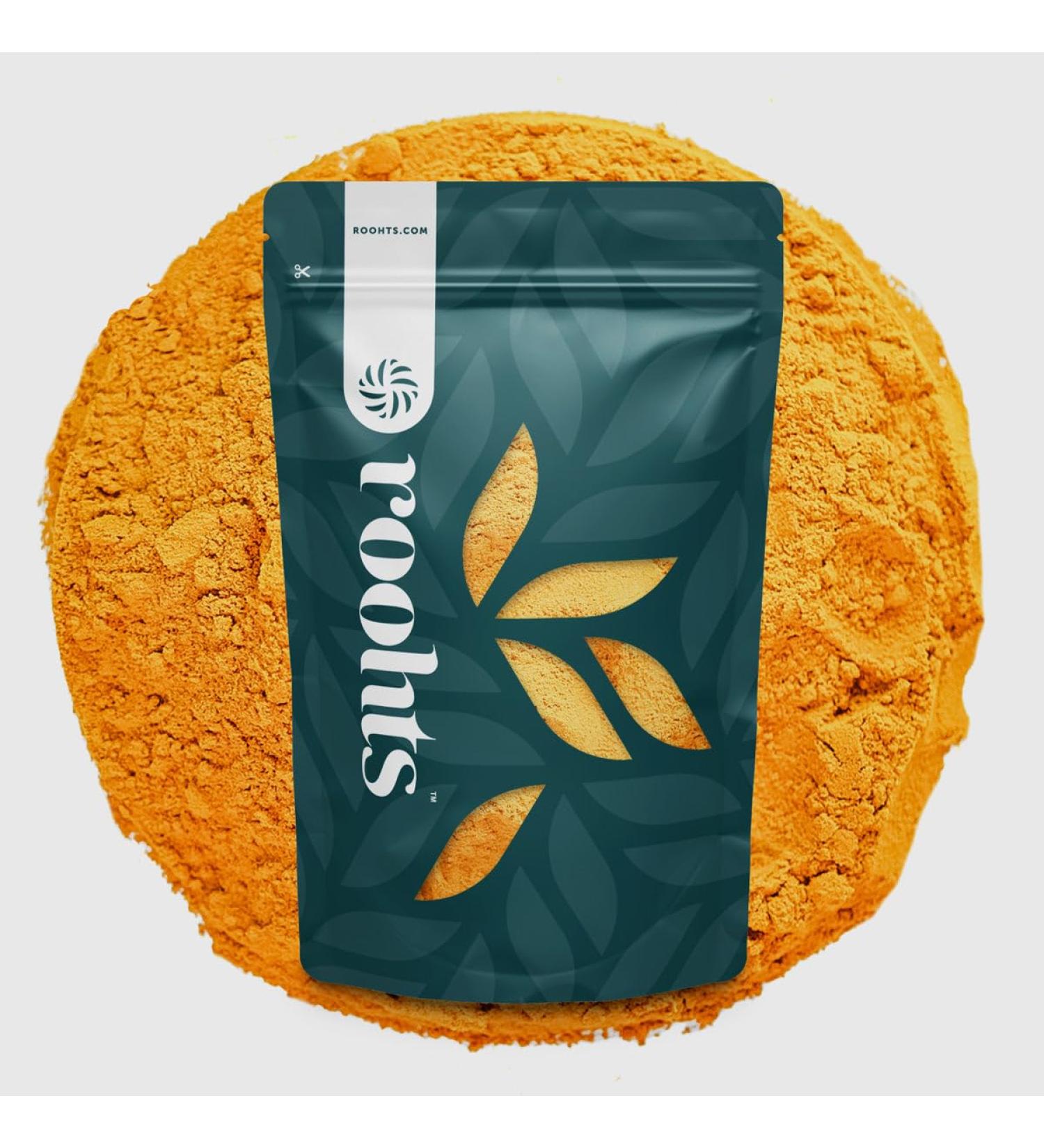 Roohts Turmeric Powder | 50g | Ground Turmeric Powder | Haldi | Vegan | Premium Quality | 100% Natural | Flavour | Ground Powder | Superfood | Anti Inflammotry | Anti Oxidant | Kitchen Spices - Buy Online on GoSupps.com