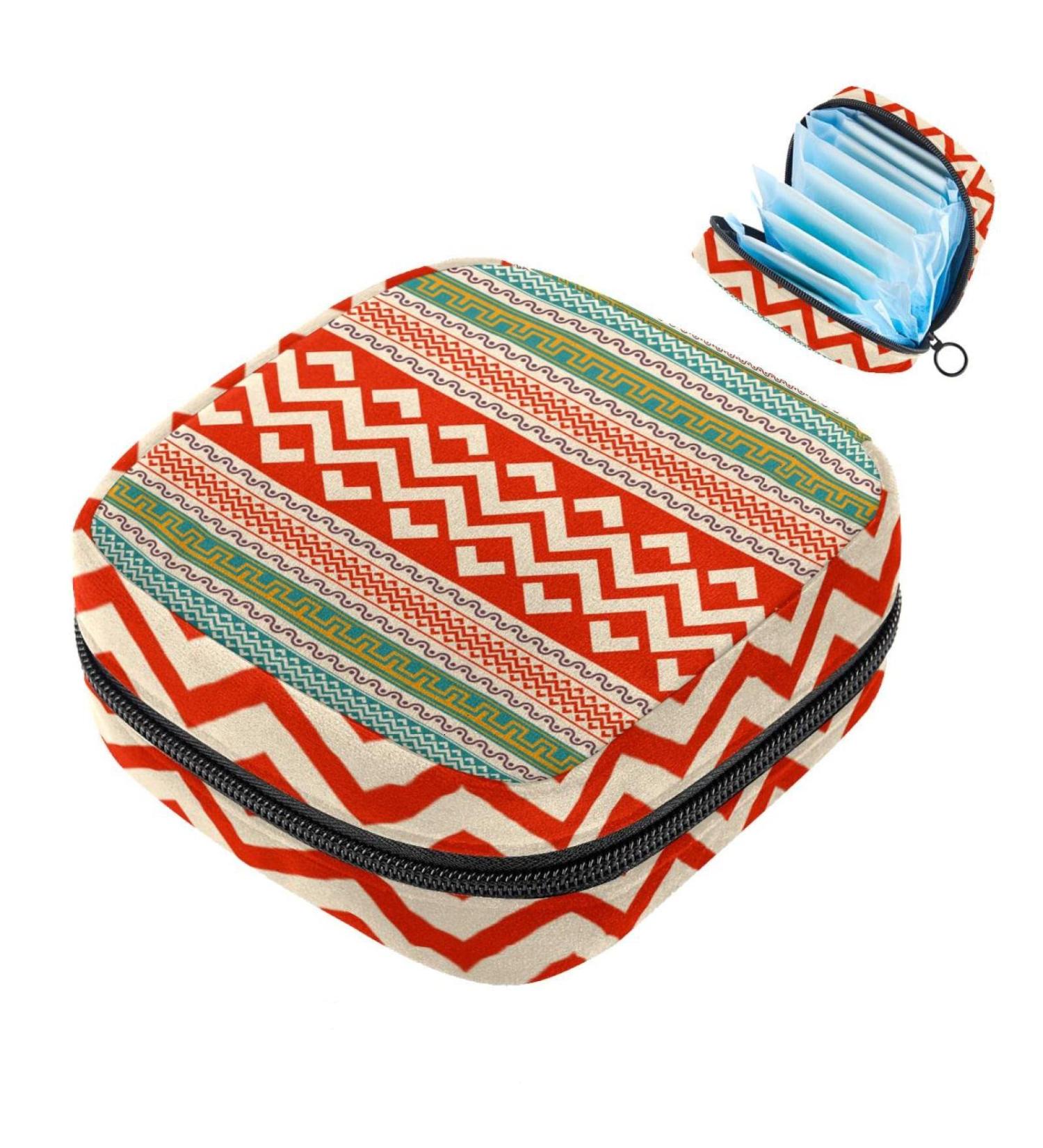 Bohemia Women's Portable Napkin Storage Bag - Stylish Menstrual Cup Pocket Holder for Teens & Girls - Color 4 - Buy Online on GoSupps.com