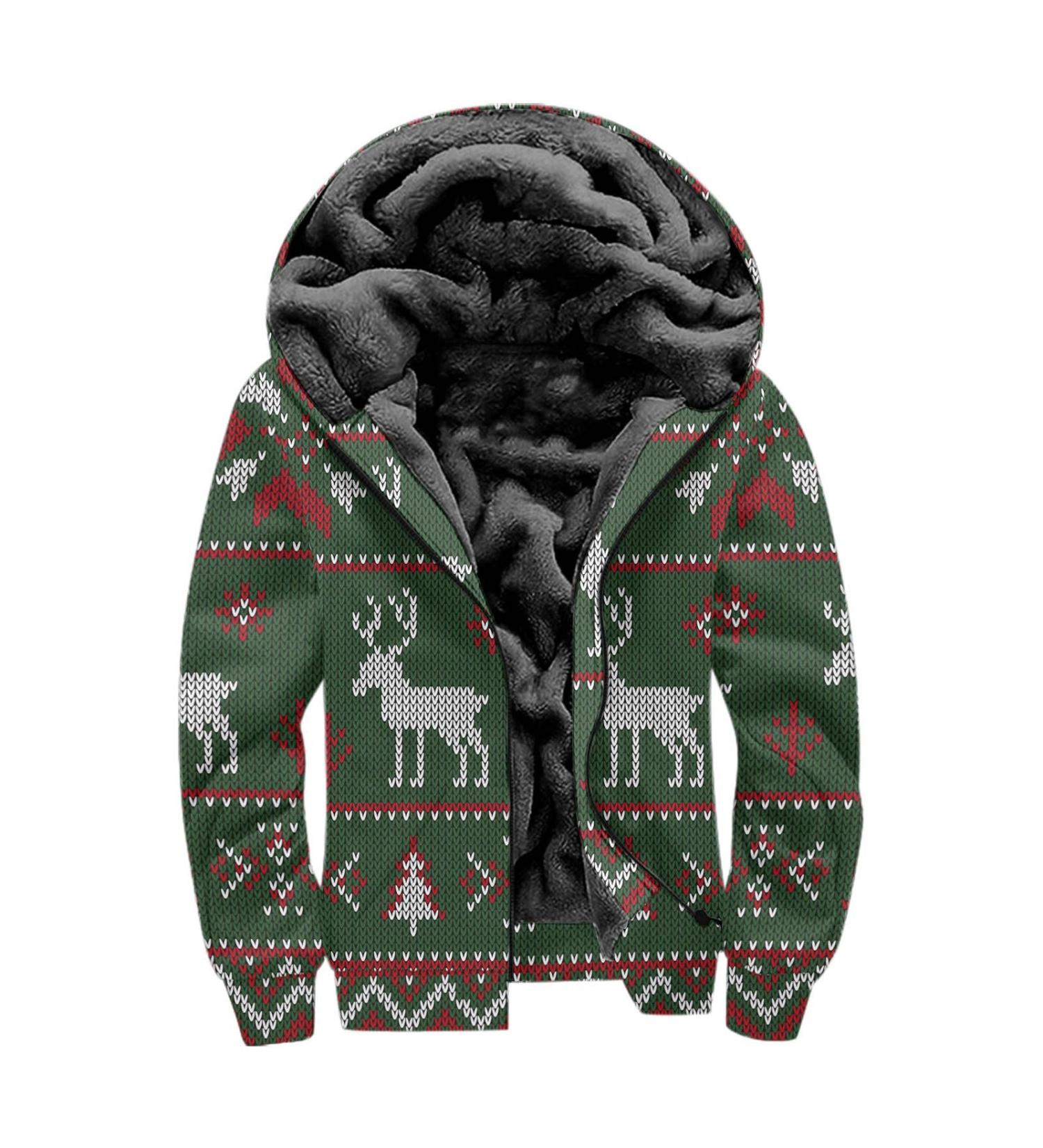 Buy Hanxiulin Men's Fleece Jacket - Plush Warm & Windproof Winter Coat in Green (3XL) - Cozy & Breathable Trench - Buy Online on GoSupps.com