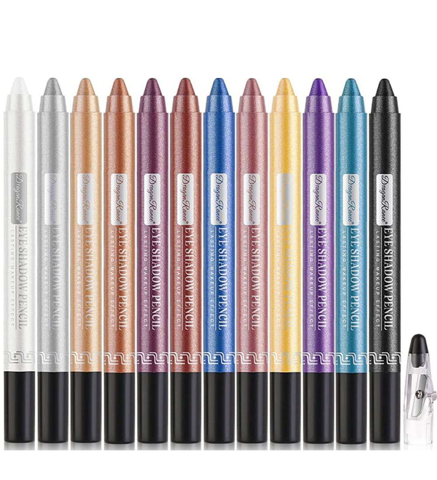 Glitter Eyeshadow Stick Colorful Set Eye Shadow Pen Eyeliner Eye Shadow Pencil Waterproof & Long Lasting Glitter Eyeshadow Stick Eye Makeup (Color : 12 Pack) - Buy Online on GoSupps.com