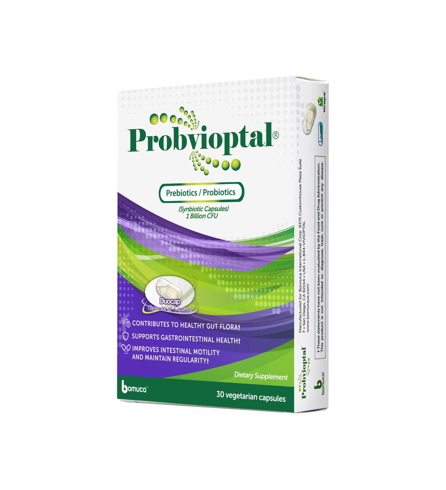 Probvioptal, 30 Capsules, Probiotics & Prebiotics, Duocap, 1 Billion CFU, Gluten Free