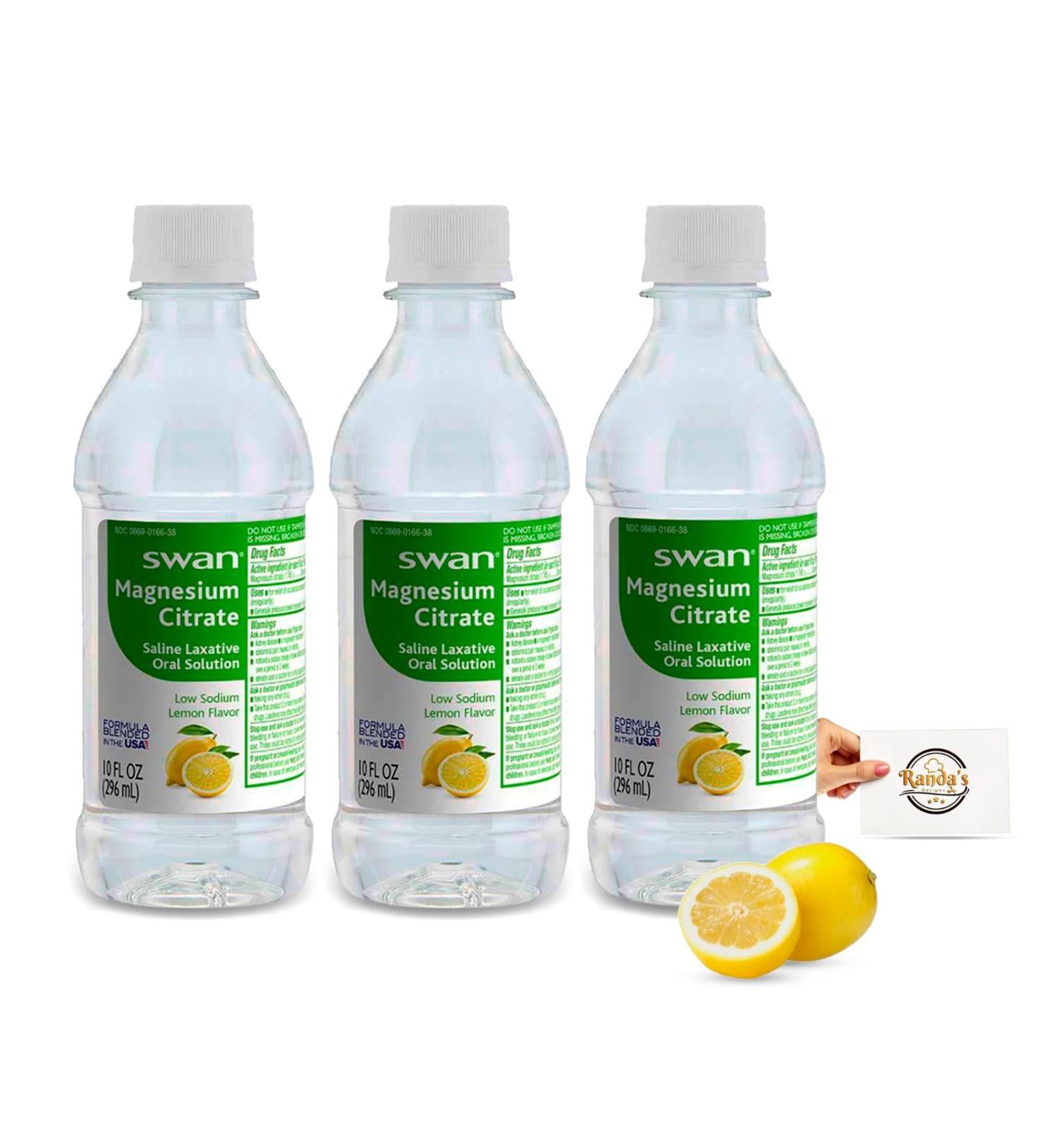 Swan Magnesium Citrate Saline Laxative - Lemon (3-Pack) | Fast Shipping Worldwide with Randa's Recipes Card - Buy Online on GoSupps.com