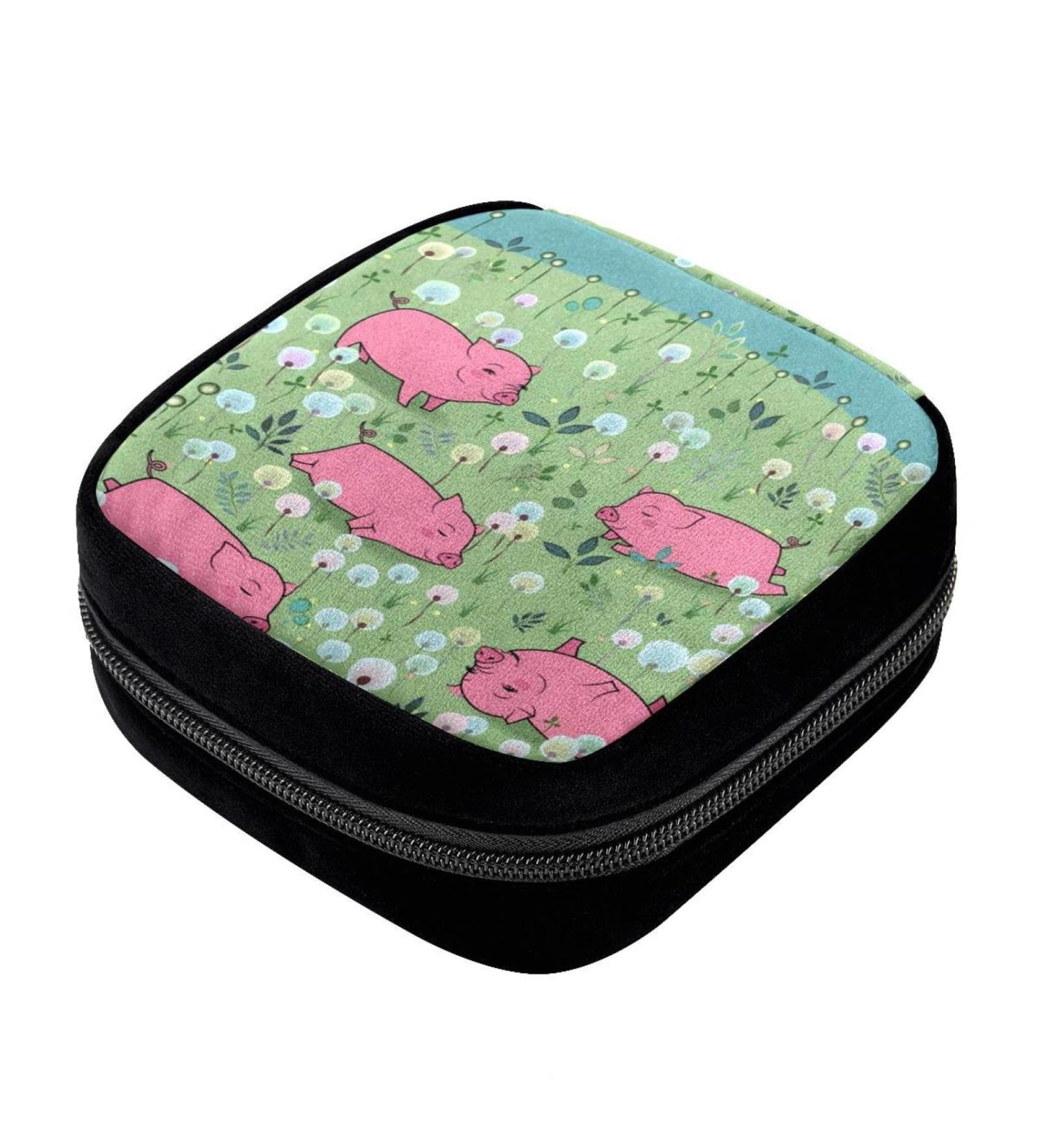Period Bag Sanitary Napkin Storage Holder - Pig Pink Color - Buy Online on GoSupps.com